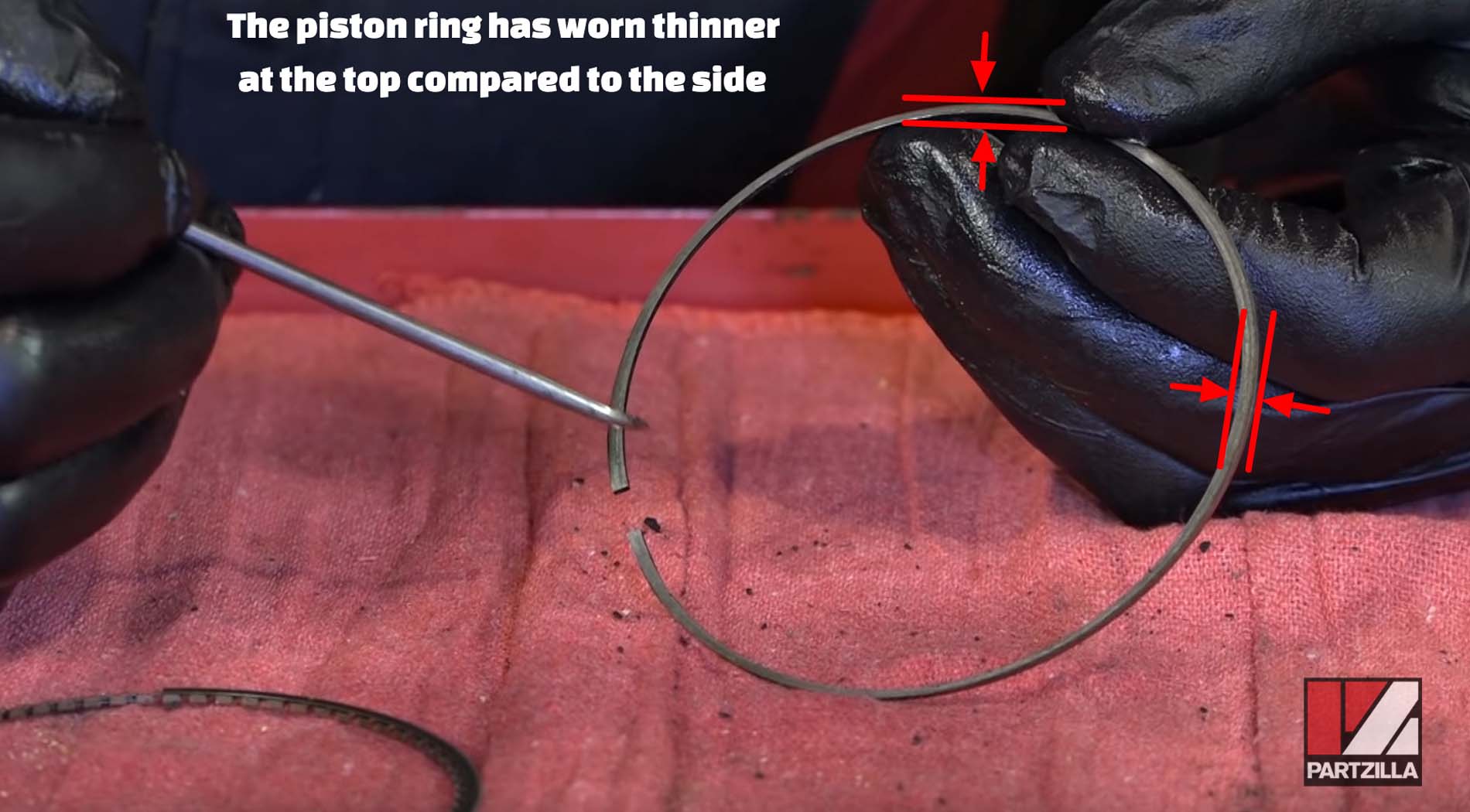 Honda TRX 400 EX piston rings inspection