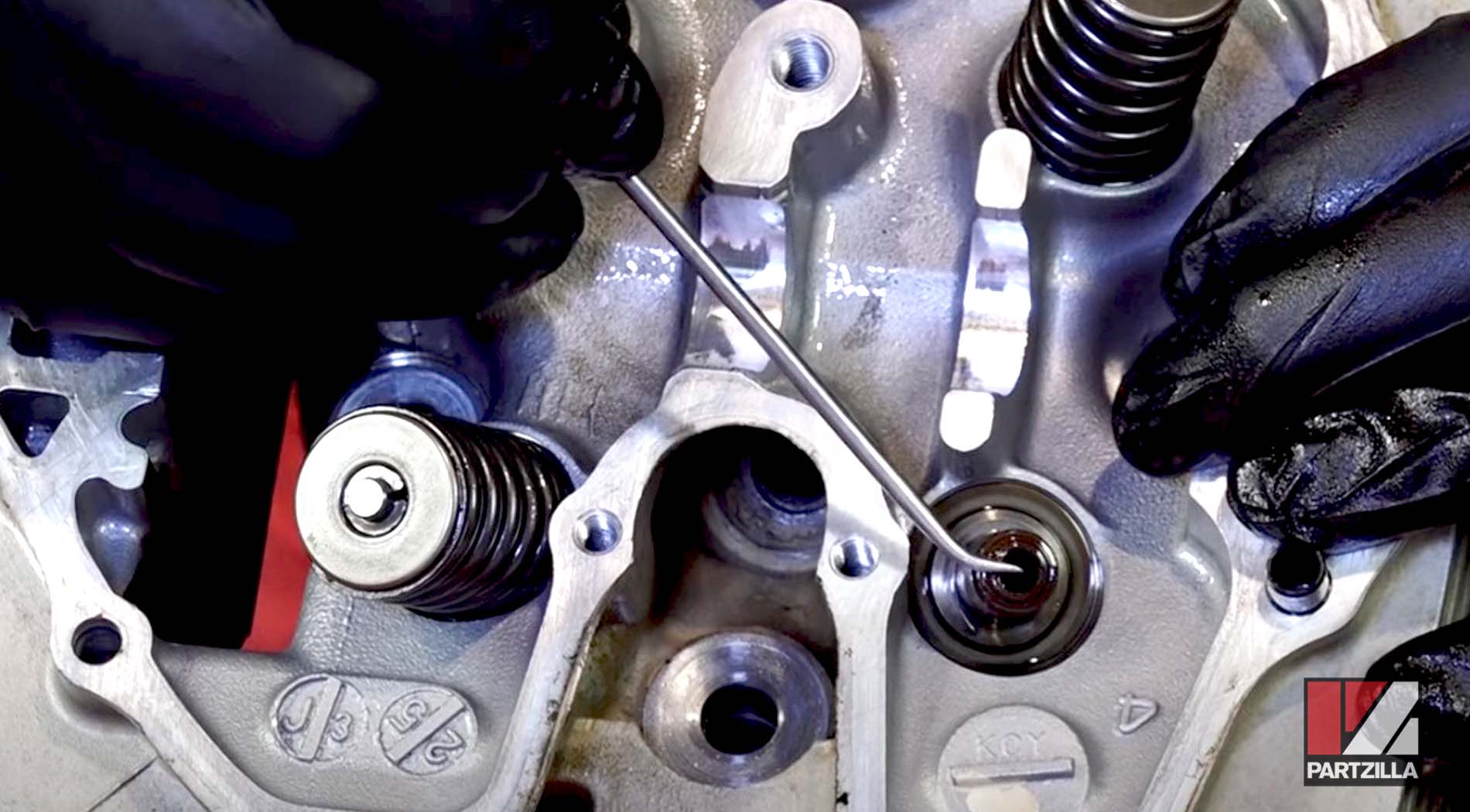 Honda TRX 400 ATV valve stem seals inspection