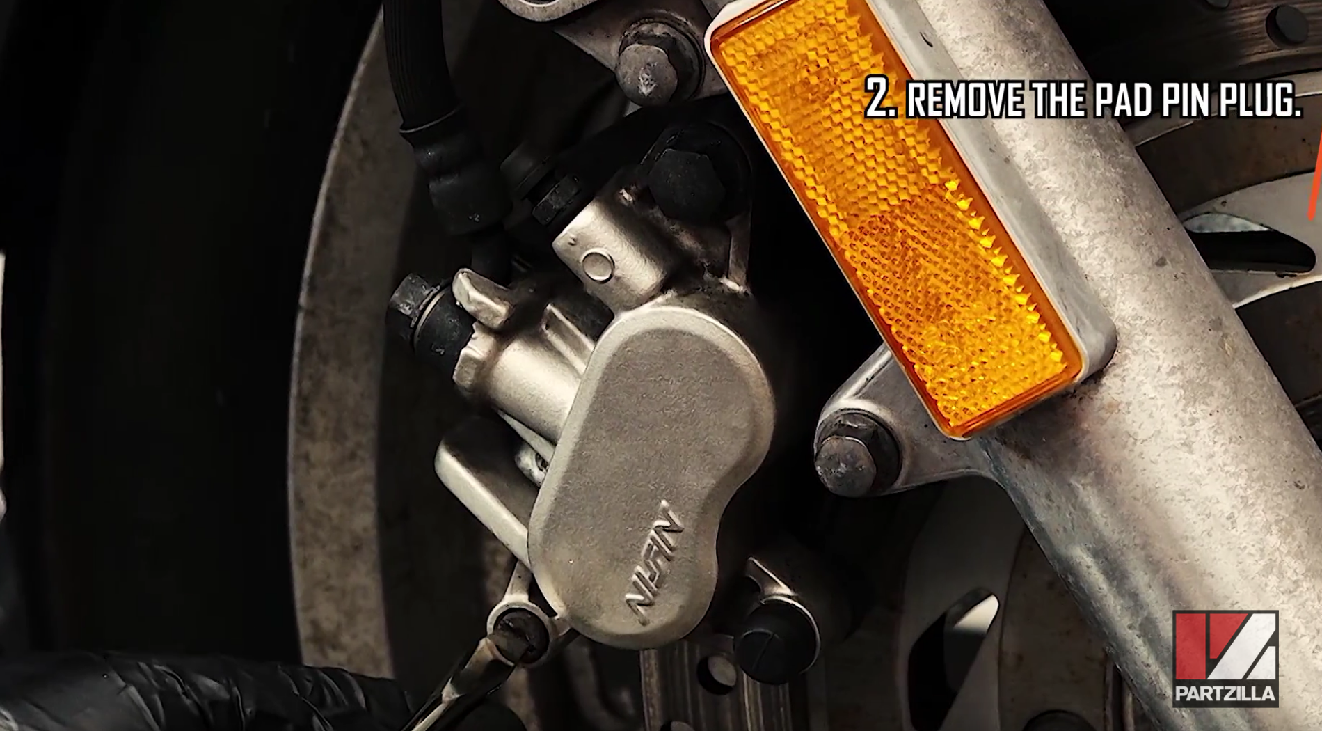 Honda VTX 1300 front brake pads pin