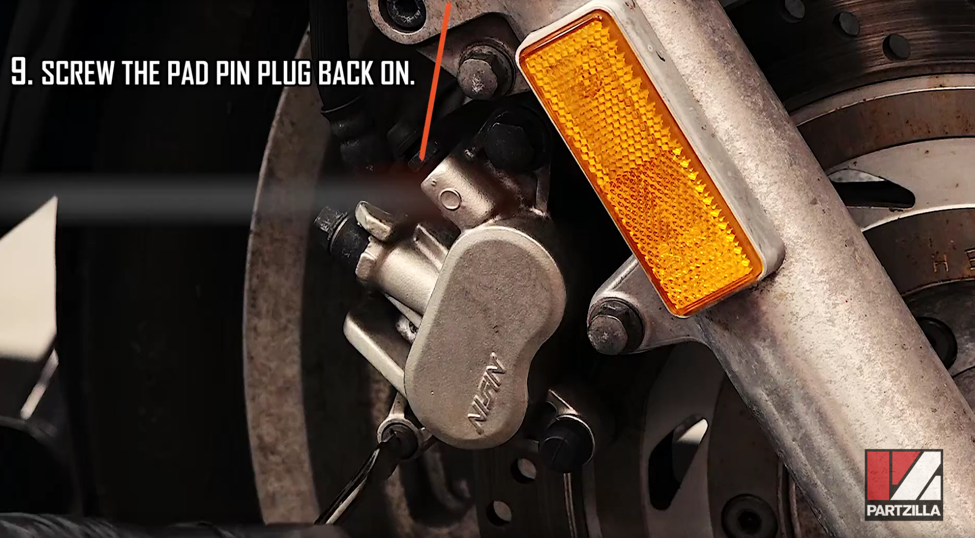 Honda VTX 1300 front brake pads install