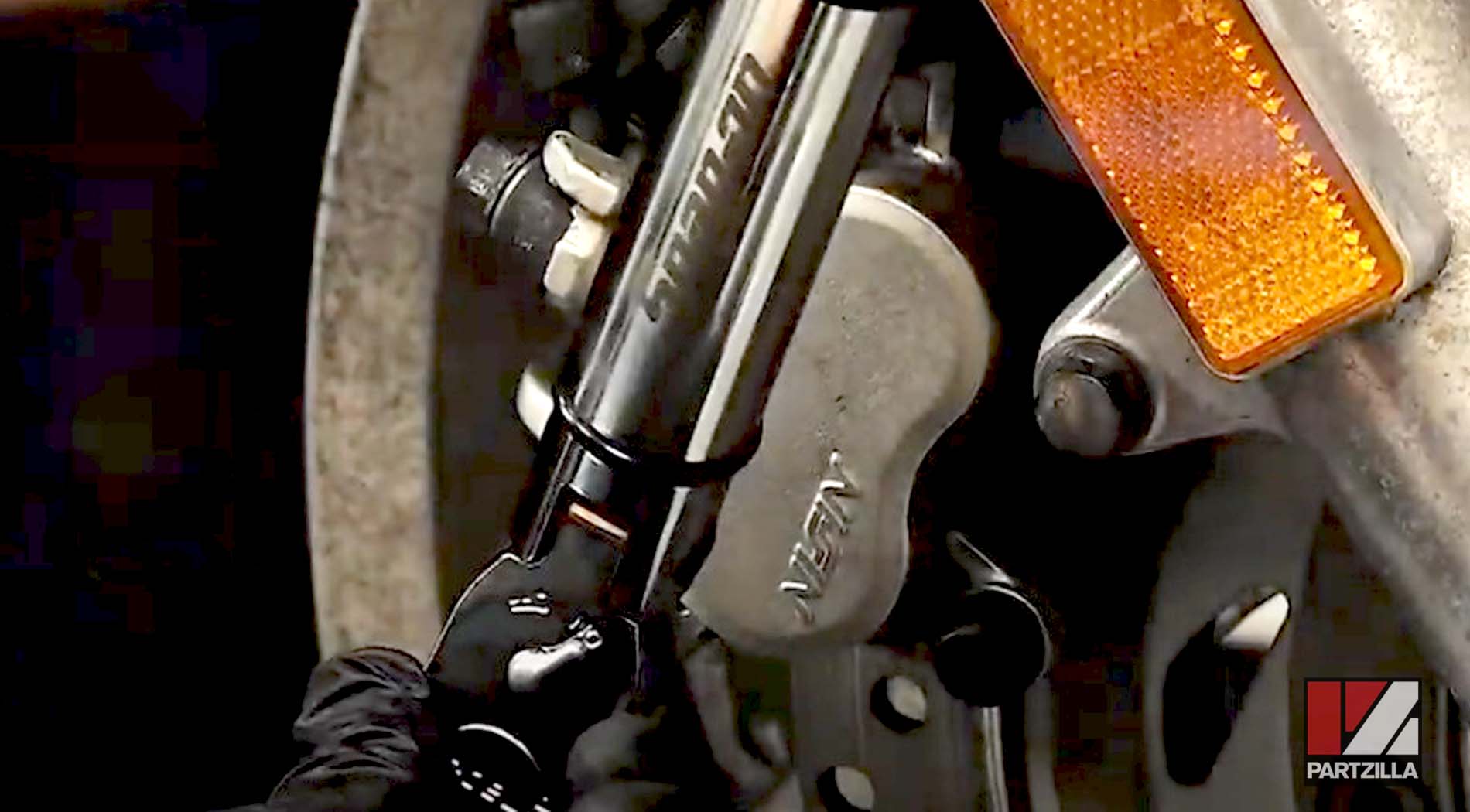 Honda VTX 1300 motorcycle front brake pads install