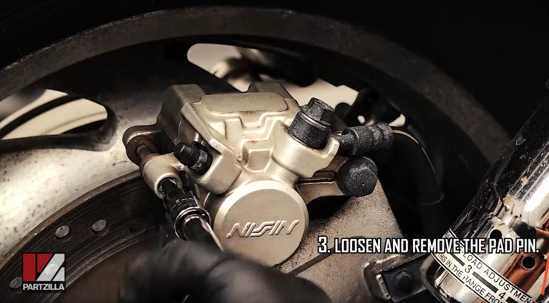 Honda VTX 1300 rear brake pad pin