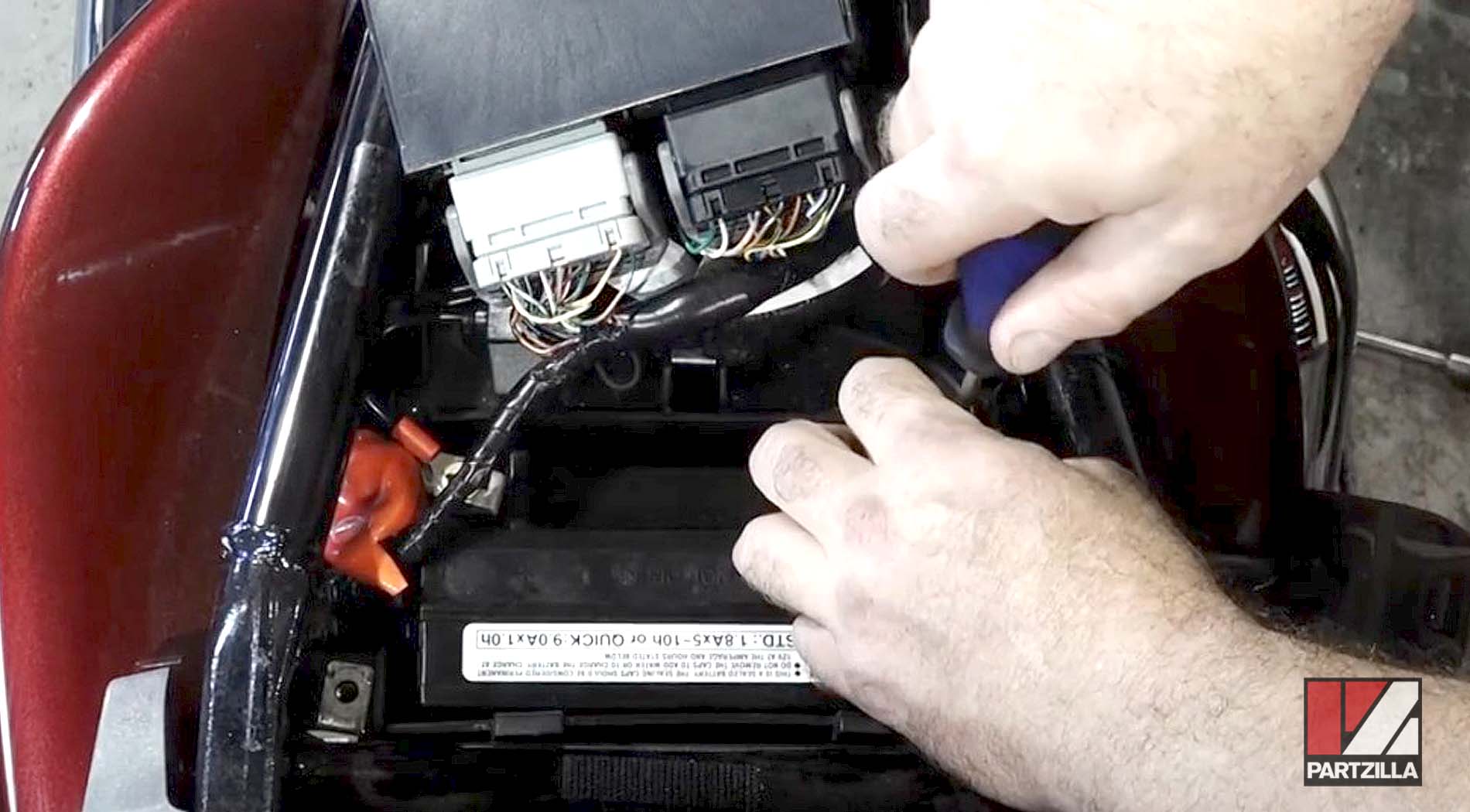 Honda VTX1800 new battery installation