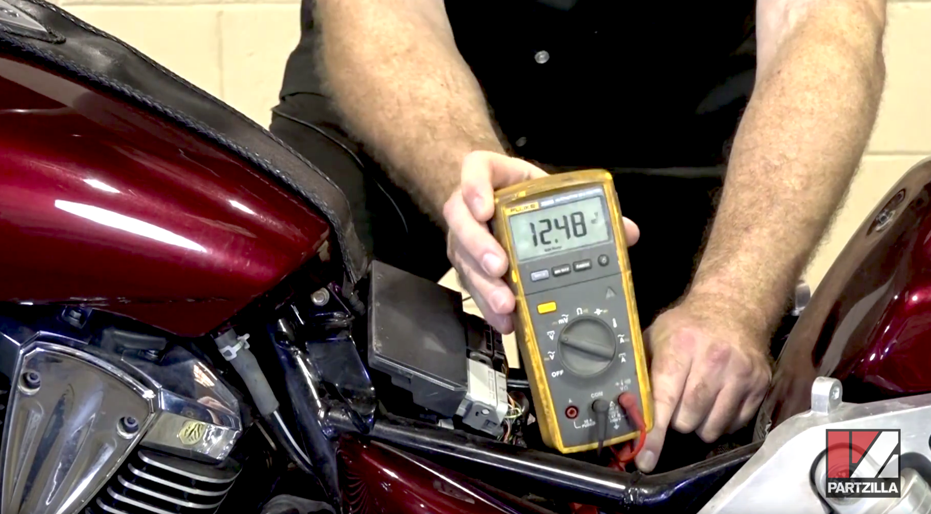 Honda motorcycle battery testing 