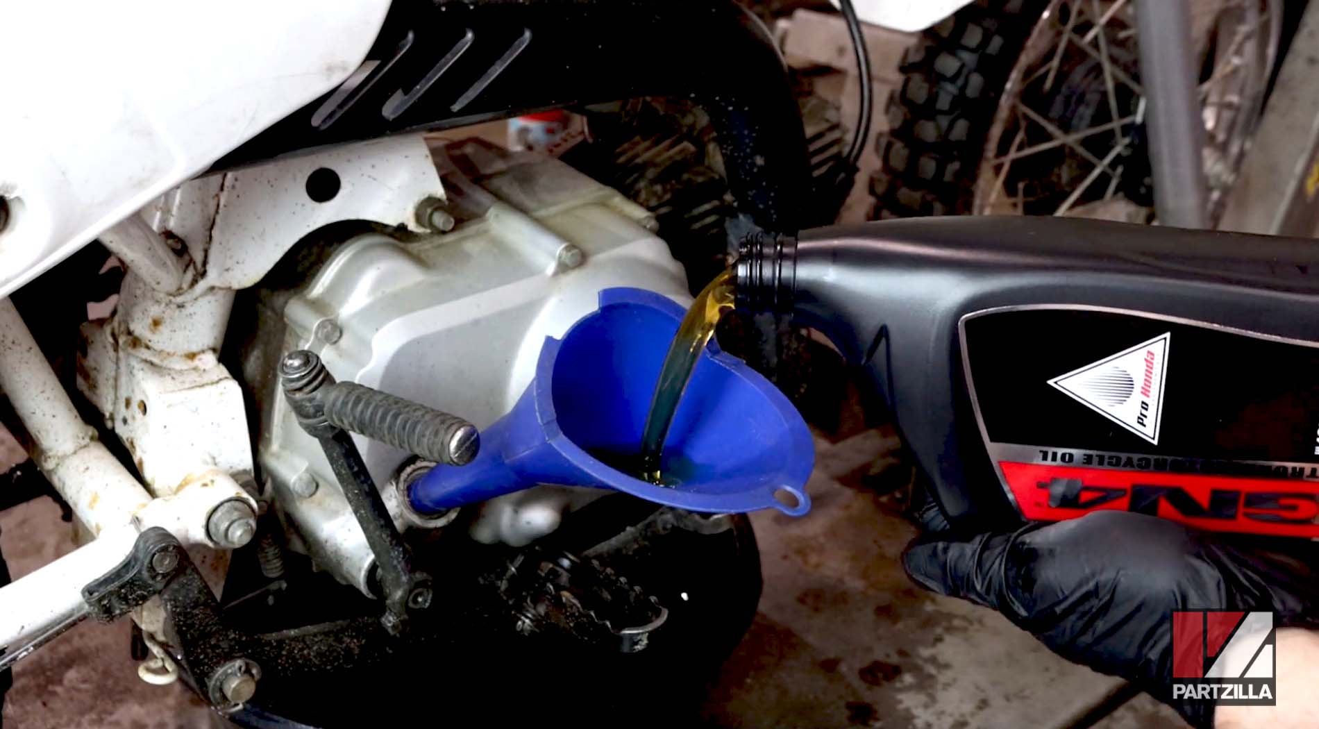Honda xr70 dirt bike oil change