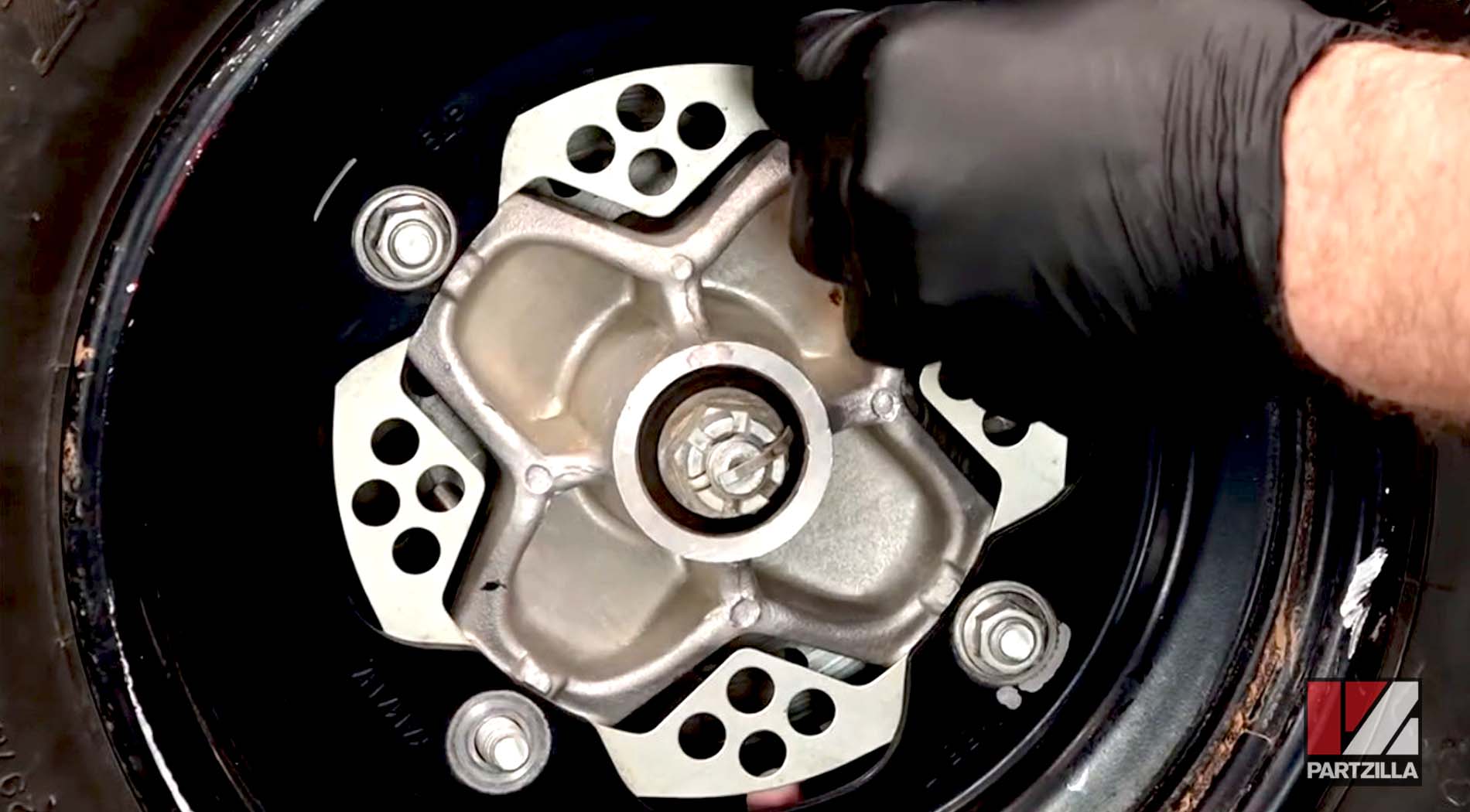 Yamaha ATV front brake pads installation