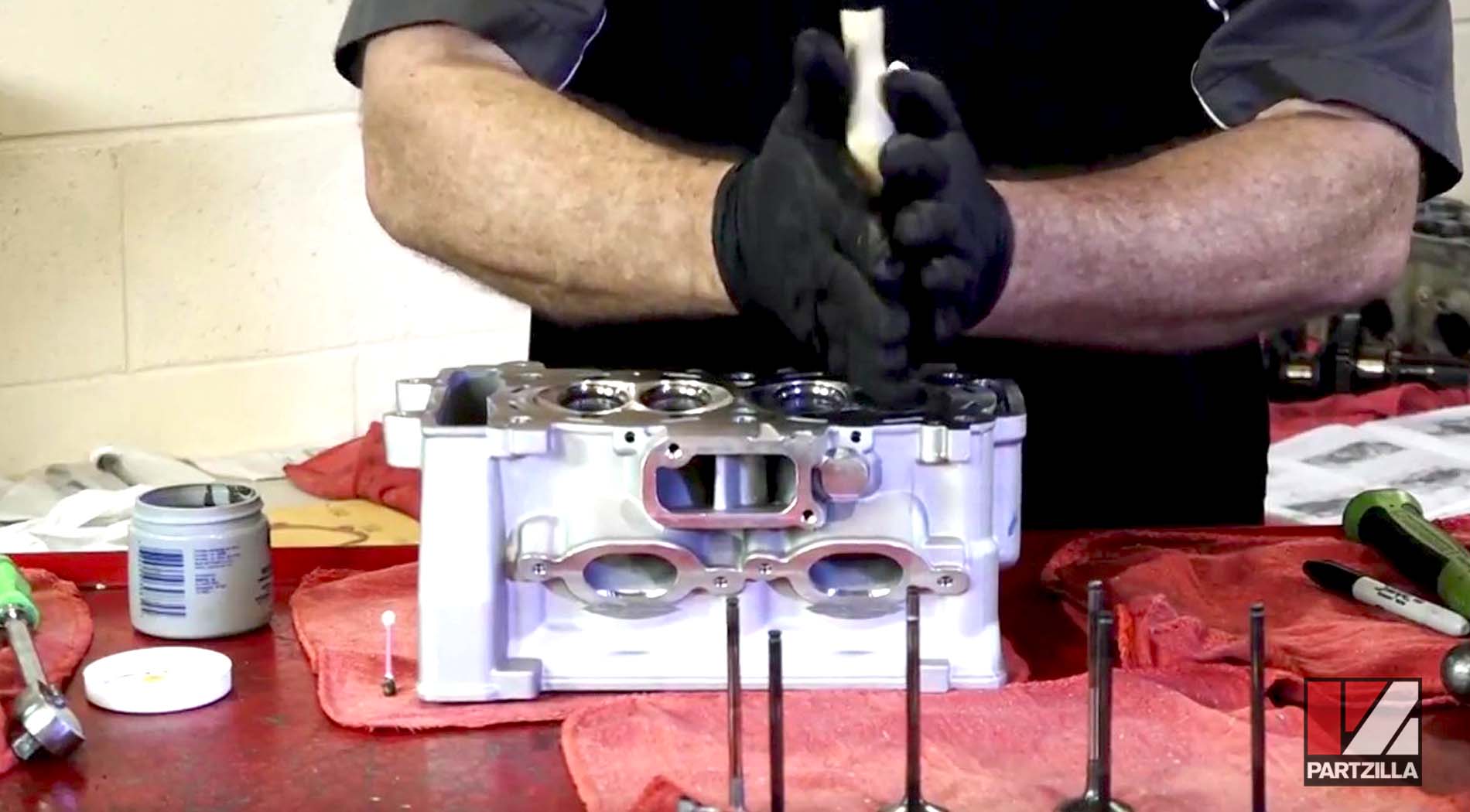 Polaris RZR engine valve lapping tool