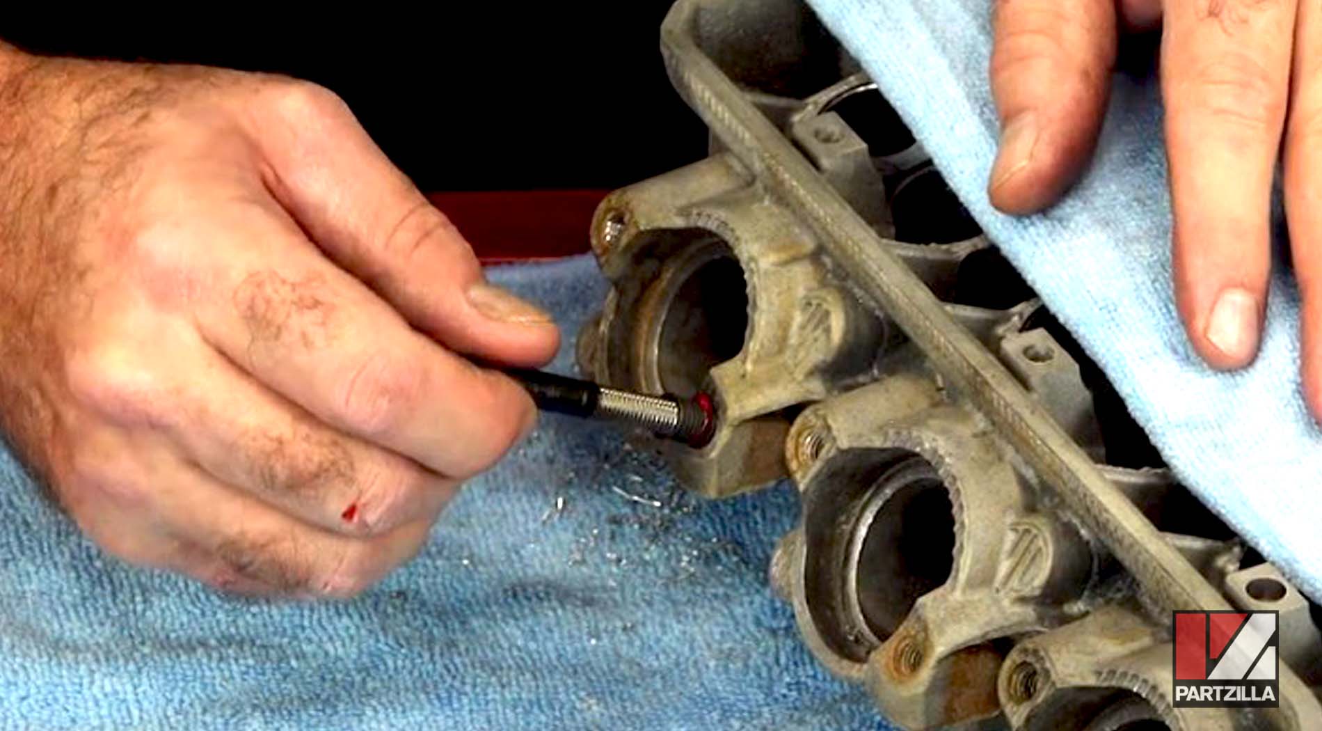 Broken exhaust bolts repair Time Sert