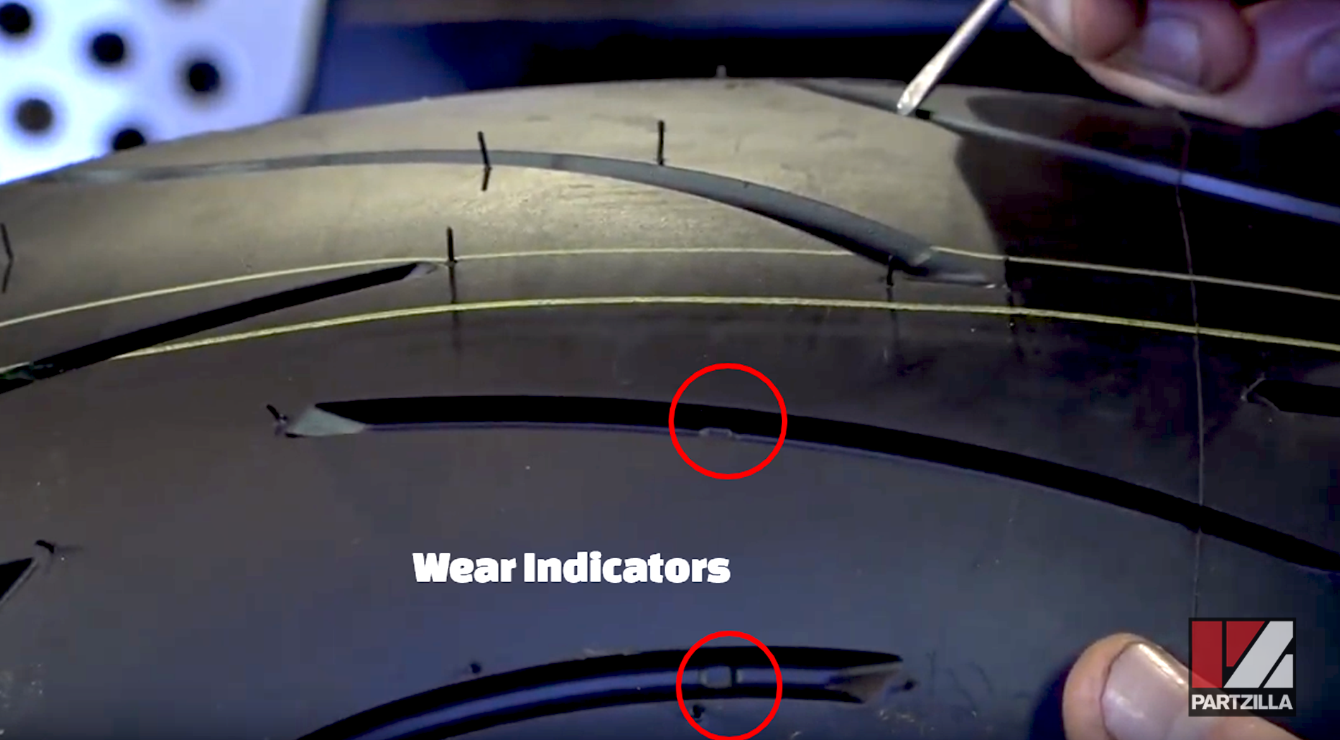Honda motorcycle tire wear indicators