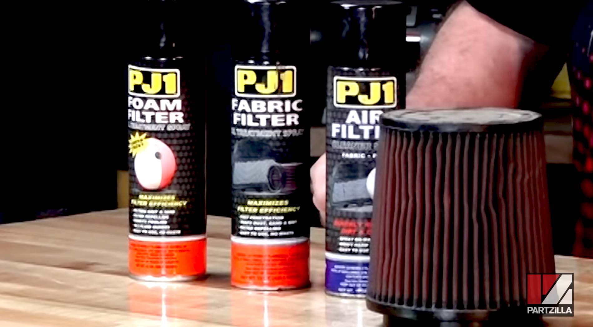 PJ1 air filter cleaning products