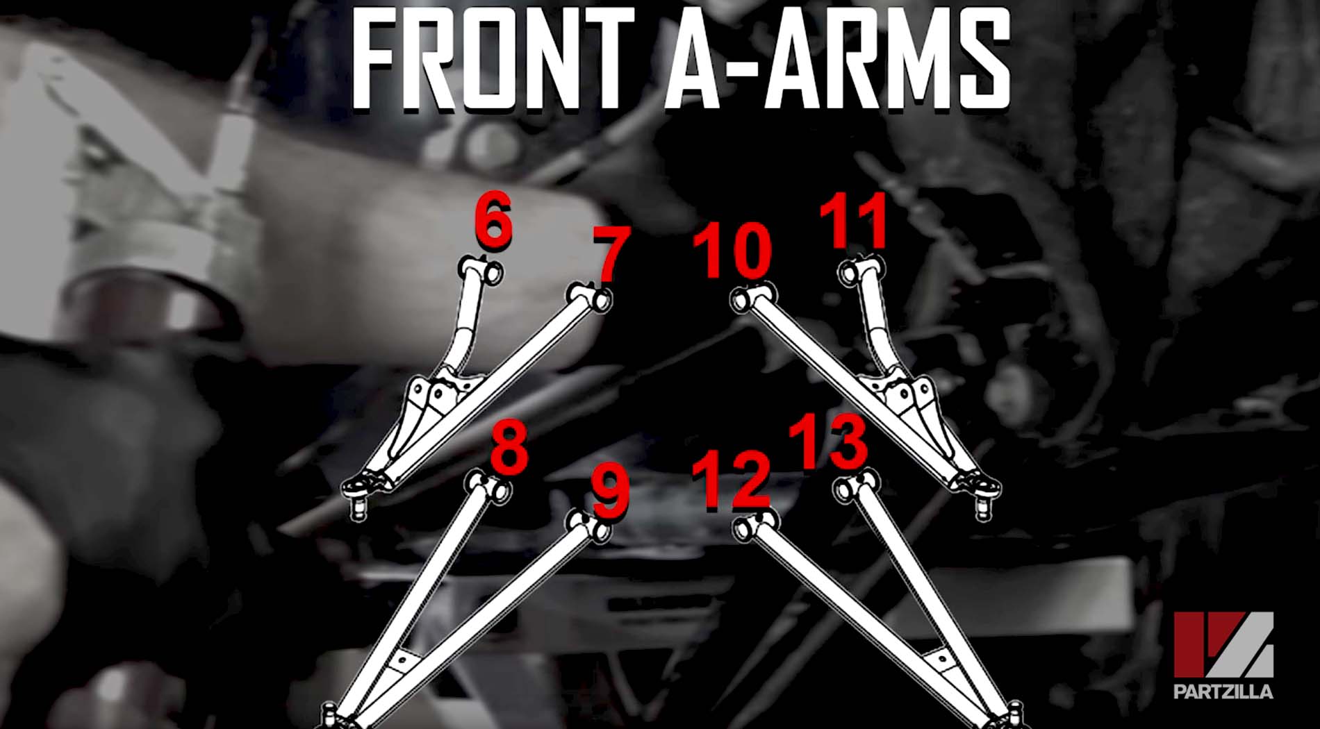 Front A-arms ATV zerk fittings