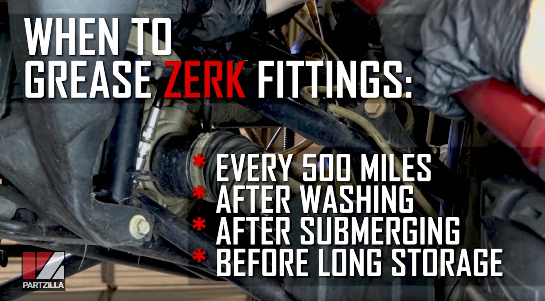 When to grease ATV zerk fittings