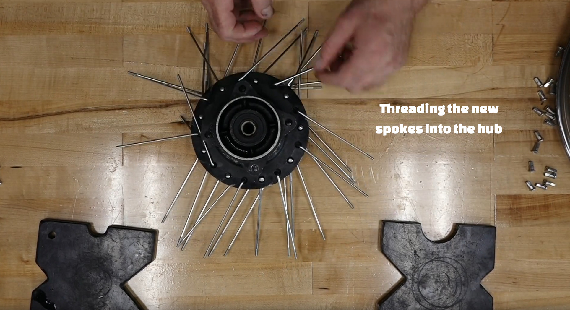 How to lace spokes onto a wheel