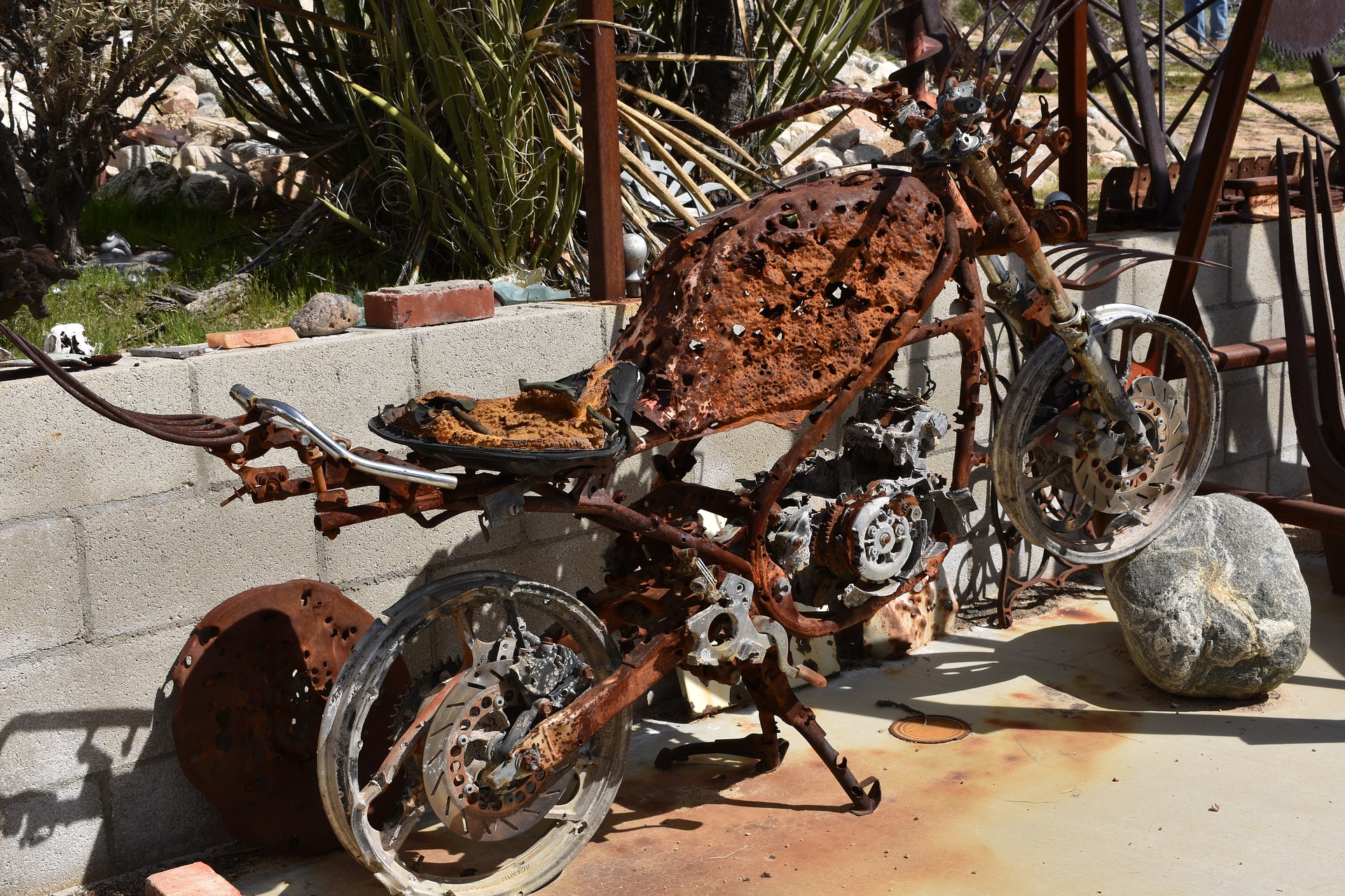 Rusted out motorcycle corrosion