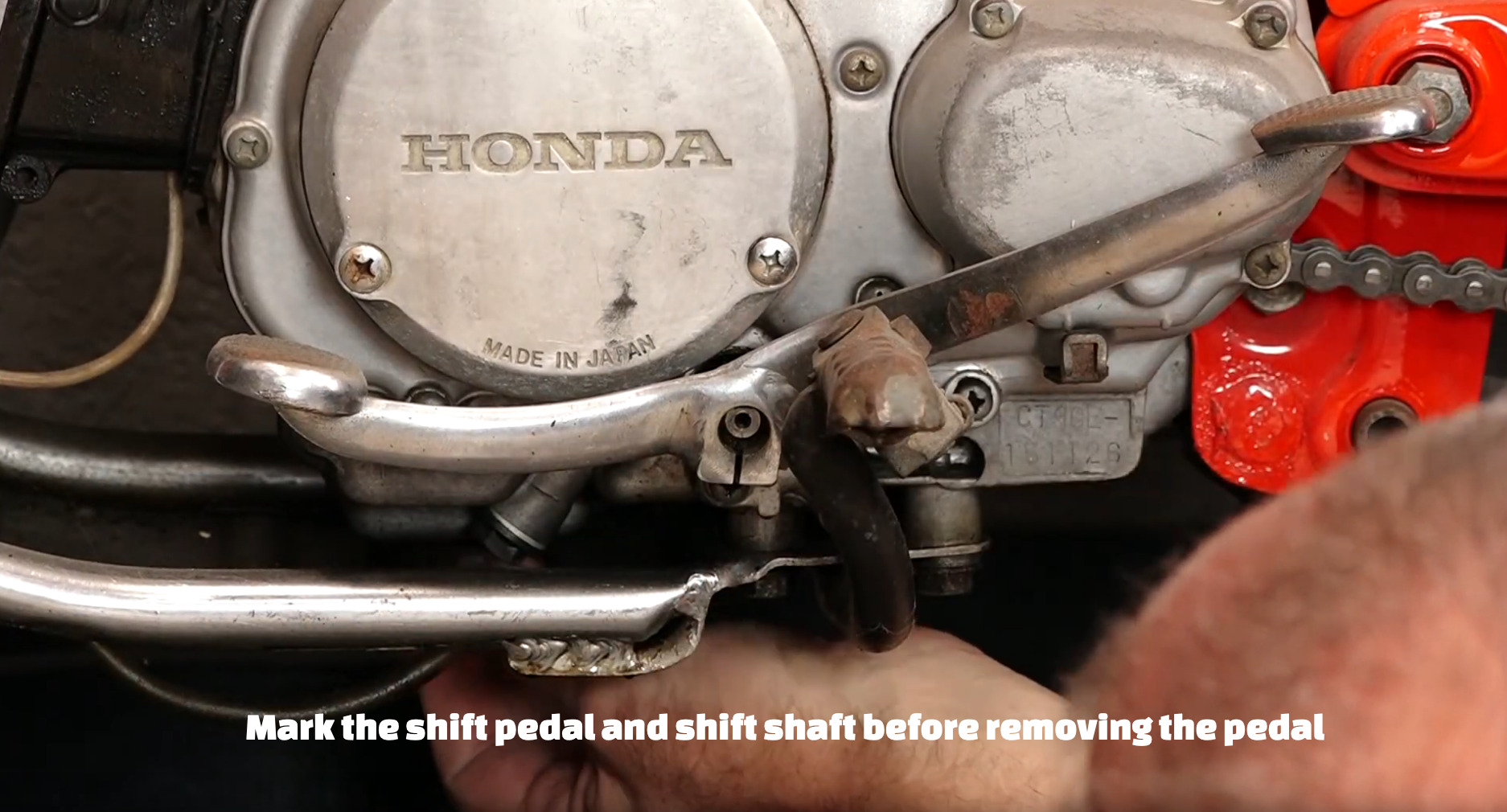 Motorcycle shift shaft seal change