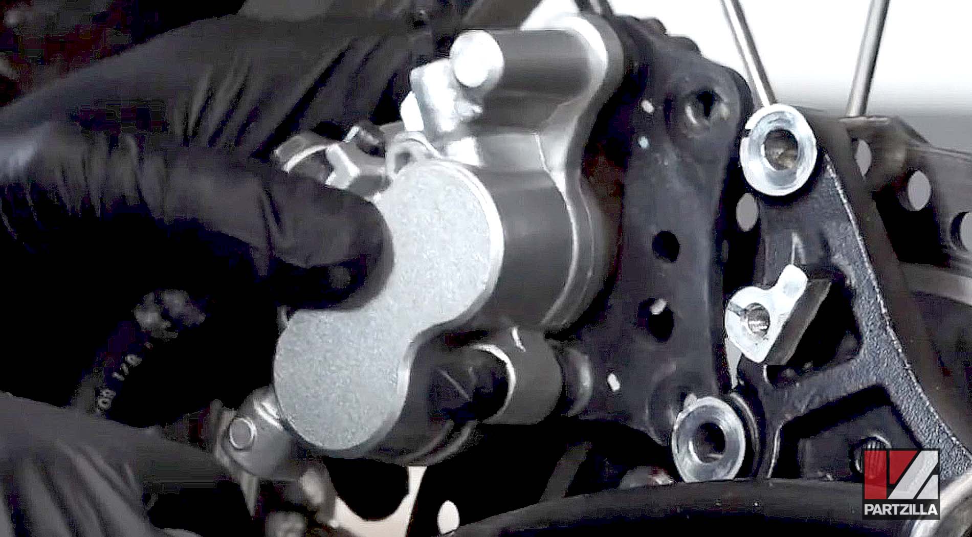 Kawasaki KLR650 rear brake pads change