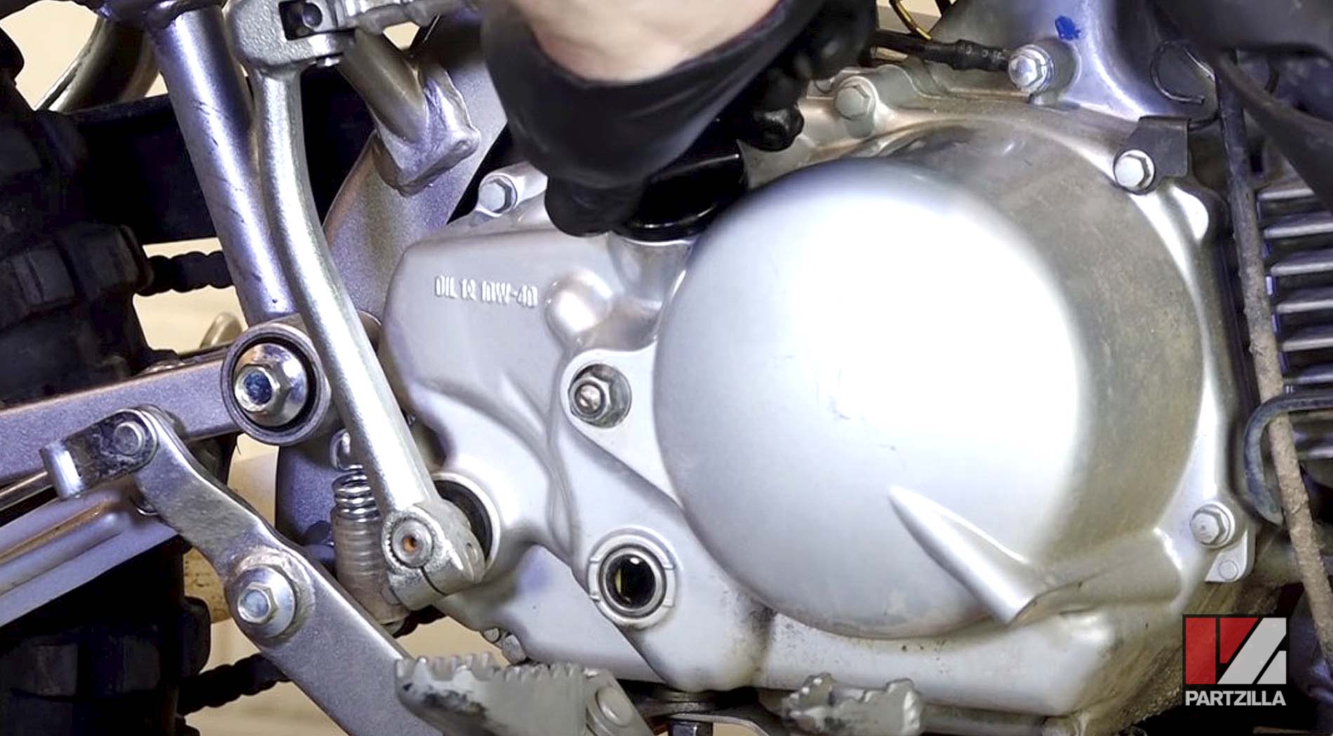 How to change Kawasaki KLX 110 dirt bike oil