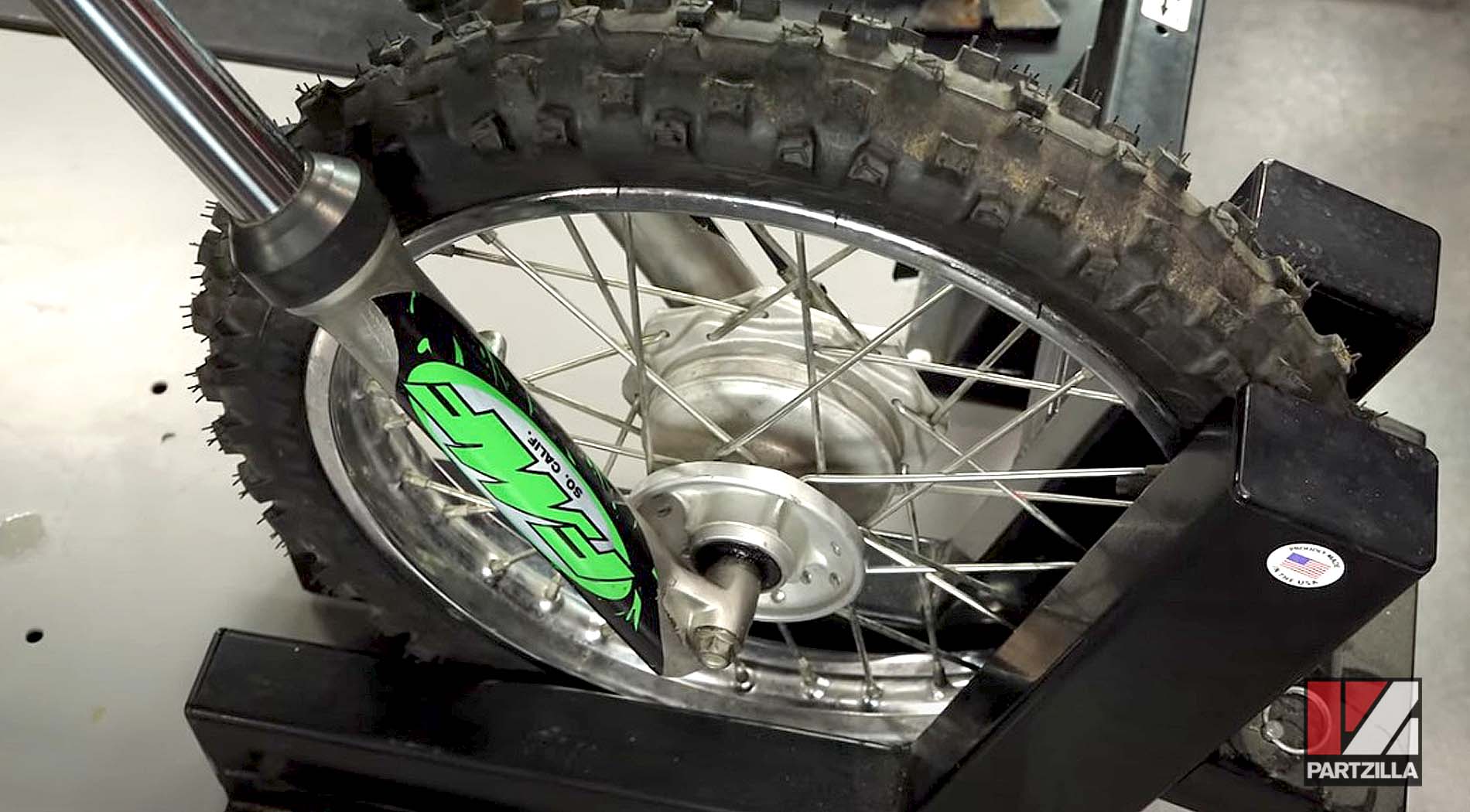 Kawasaki KLX 110 pit bike conversion brakes