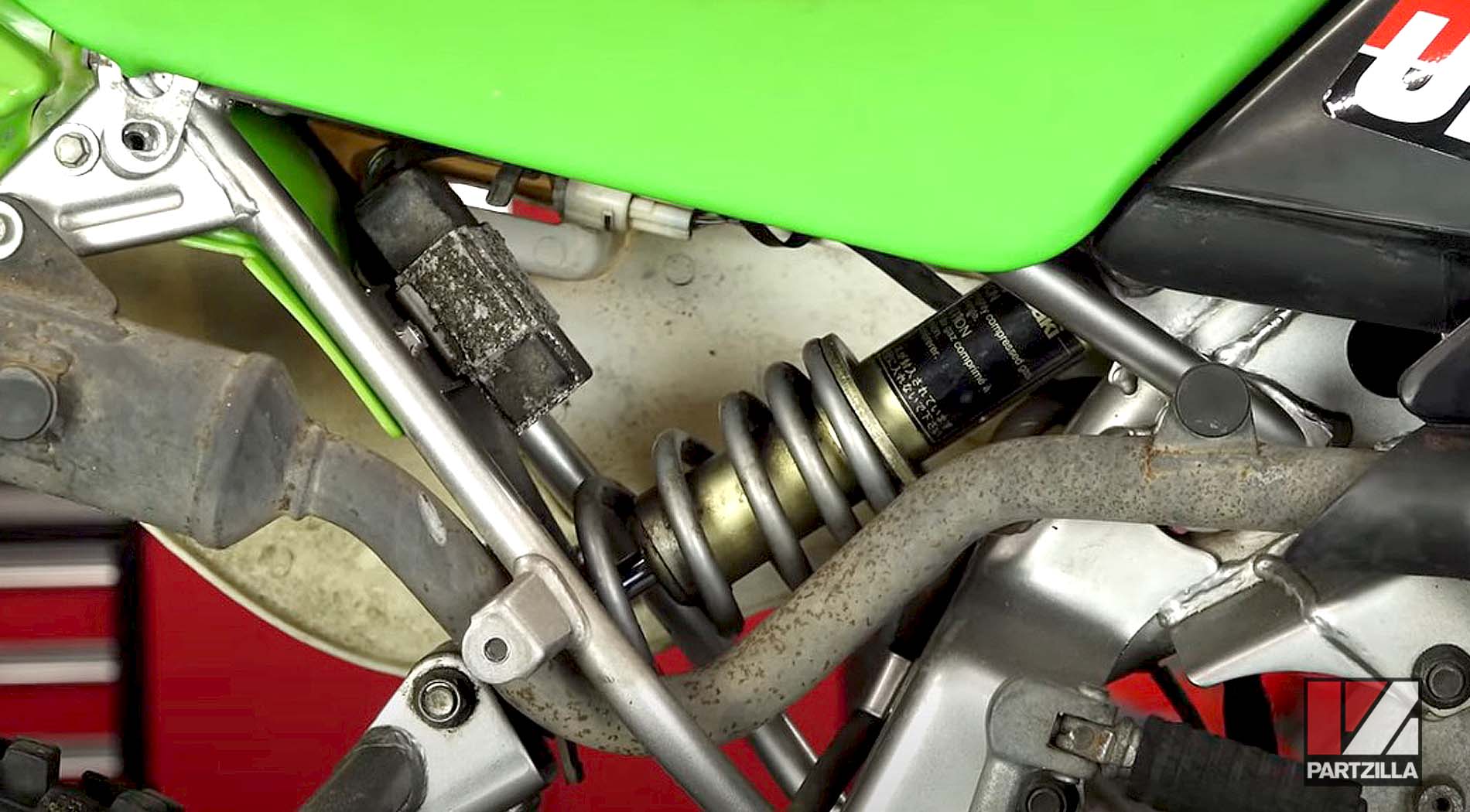 Kawasaki KLX 110 pit bike conversion suspension