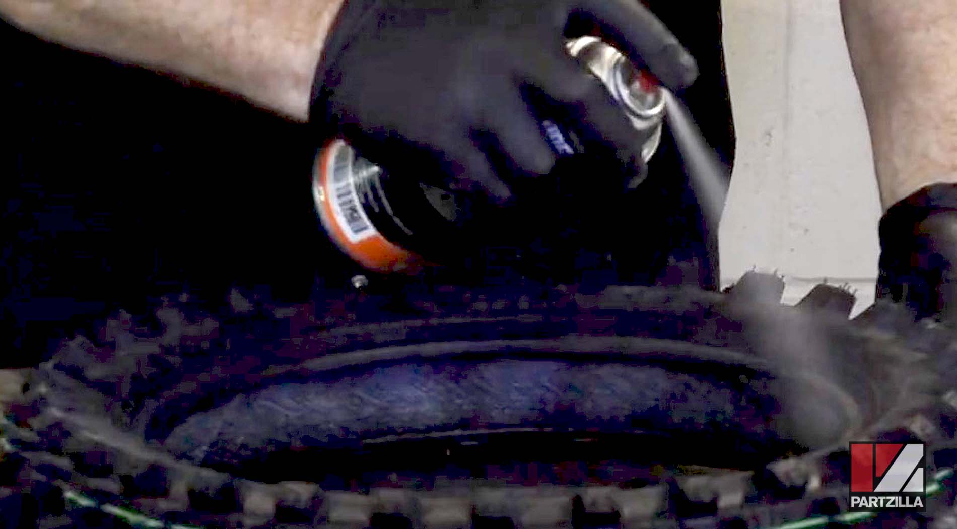 Kawasaki KLX110 new tire replacement lube