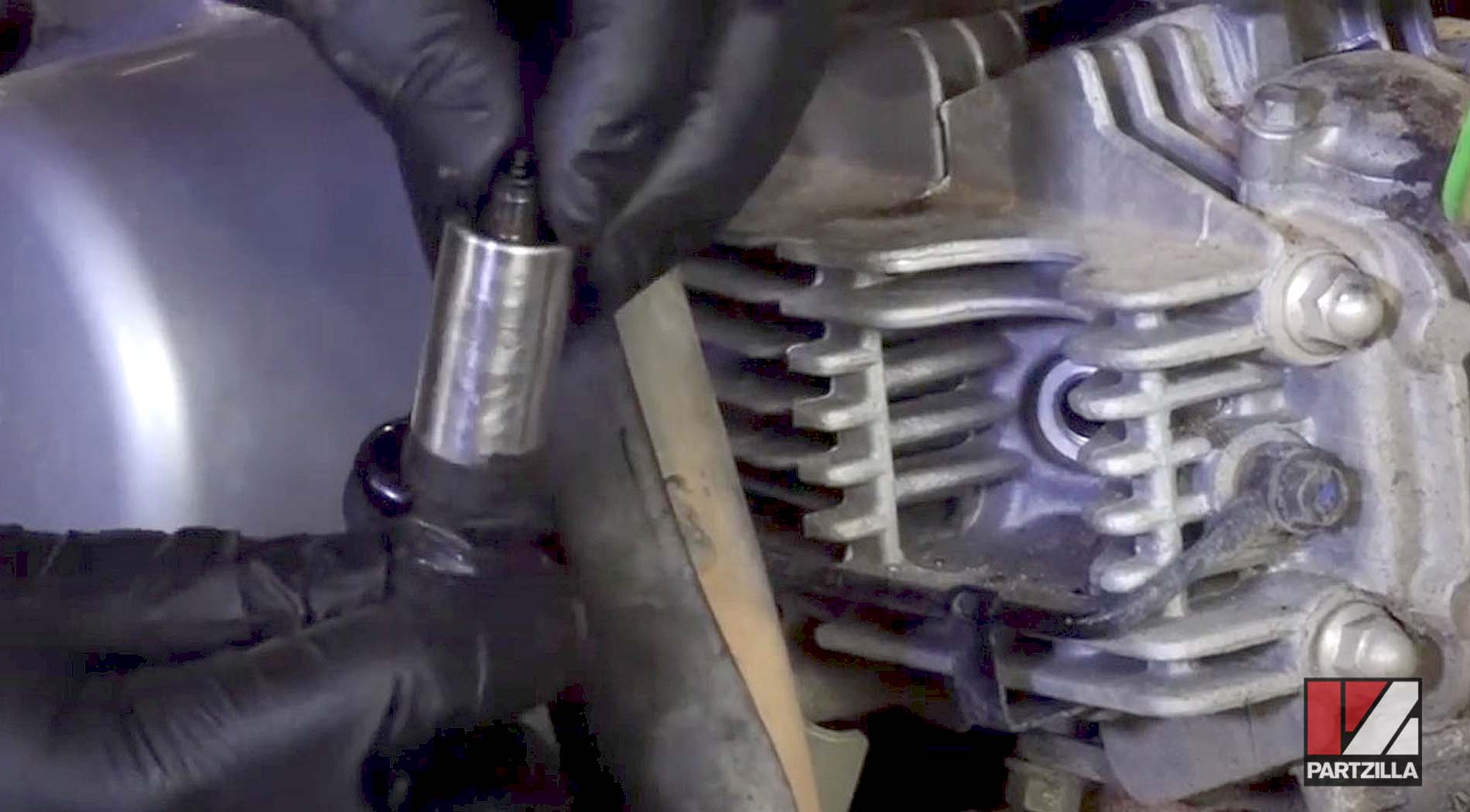 Kawasaki motorcycle fouled spark plugs