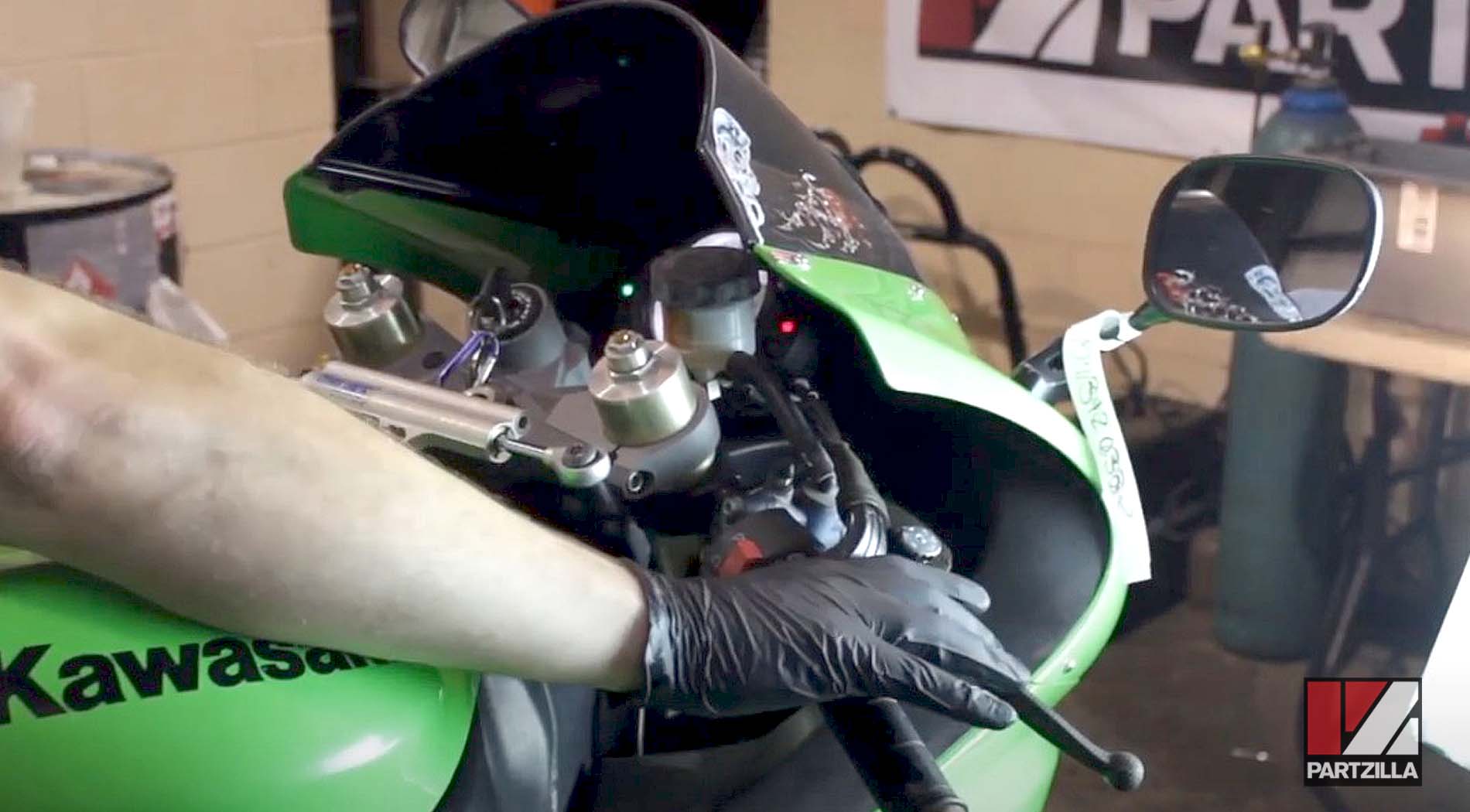 Kawasaki Ninja ZX10R motorcycle oil change