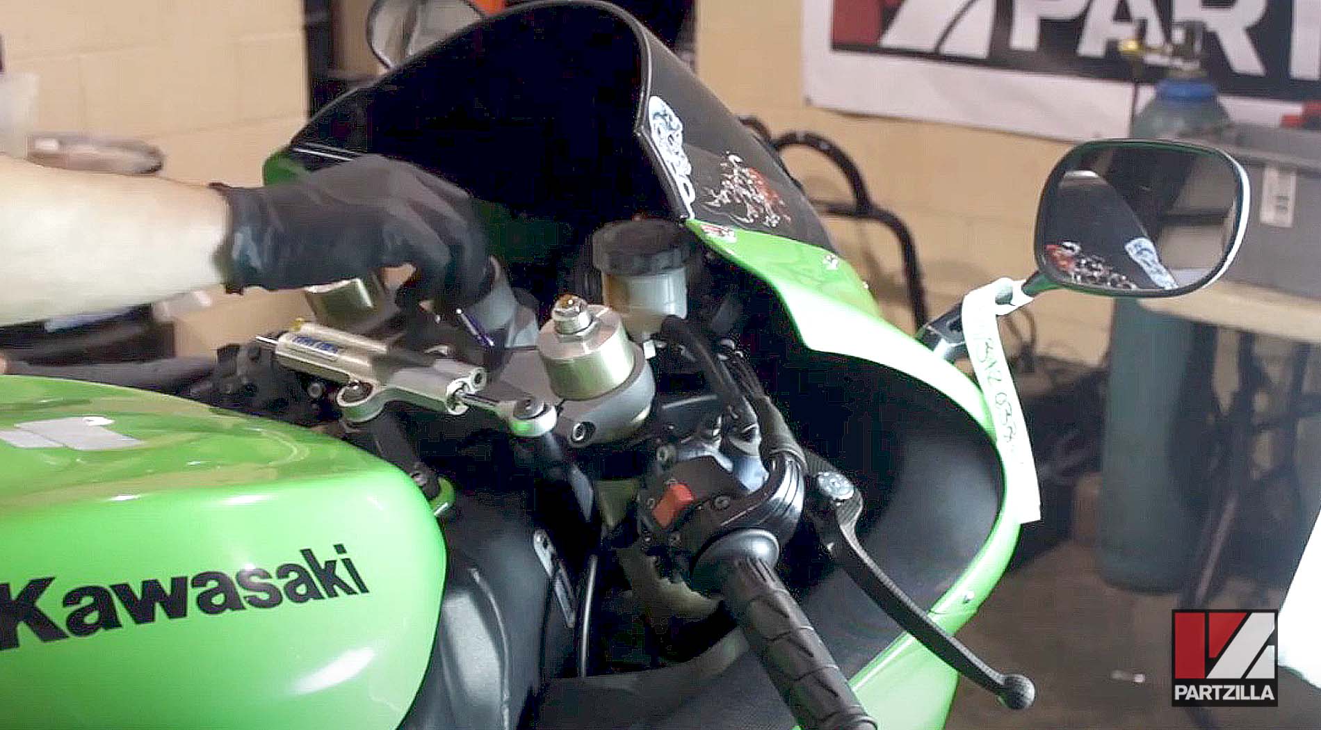 2006 Kawasaki Ninja ZX10R motorcycle engine oil change service