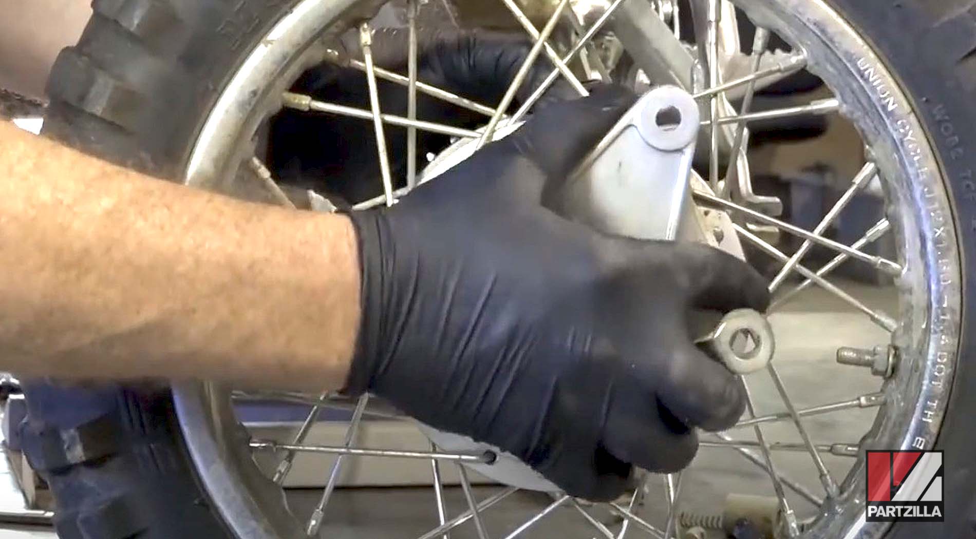 Kawasaki KLX dirt bike chain and sprockets removal