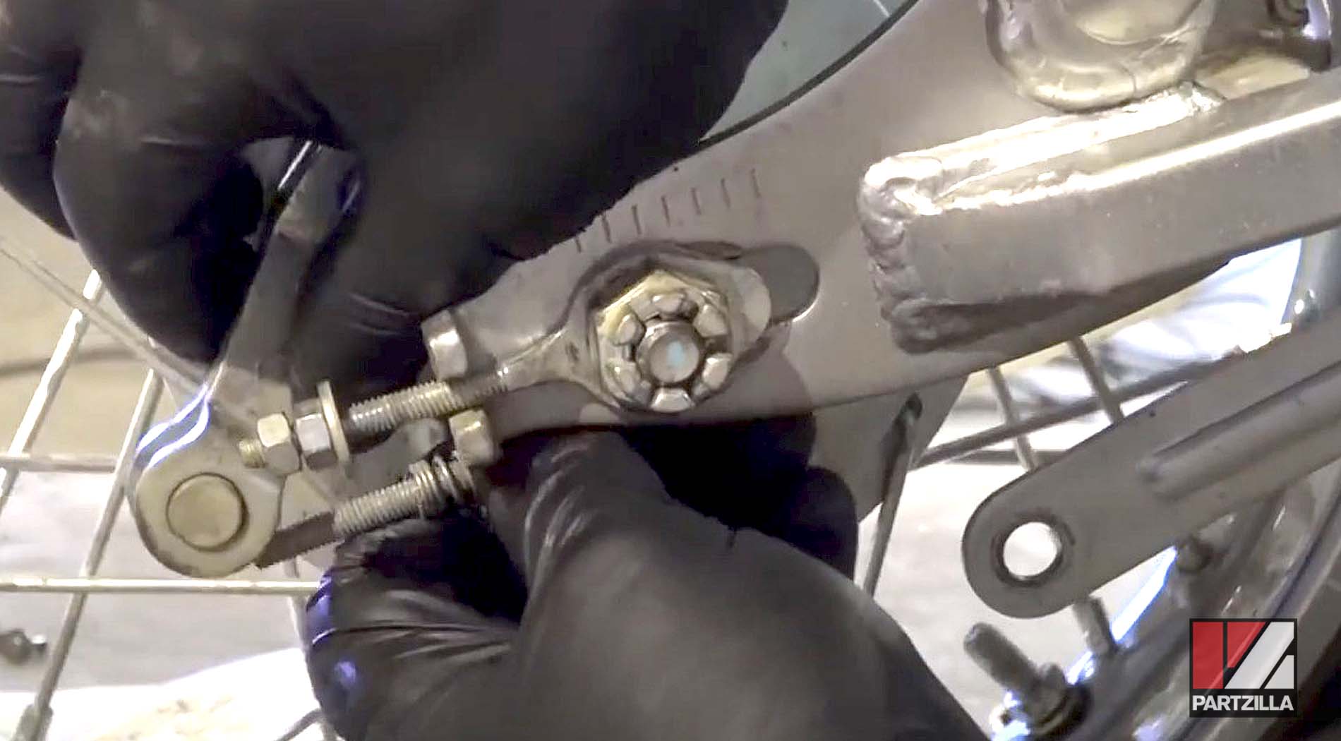 2015 Kawasaki KLX 110 motorcycle chain and sprockets removal