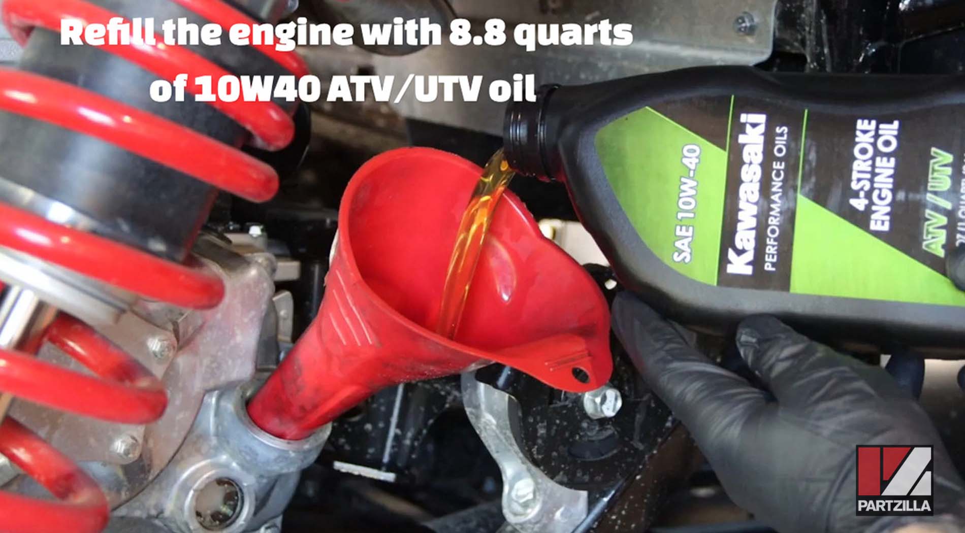 Kawasaki Teryx UTV oil service