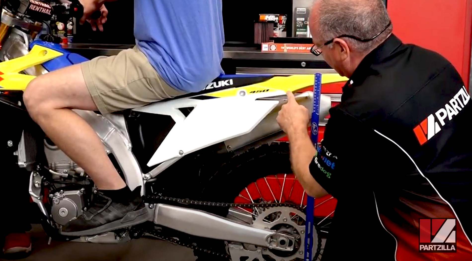 How to measure motorcycle sag