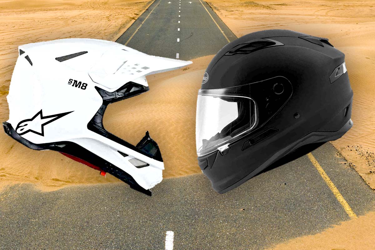 Motocross vs street motorcycle helmets