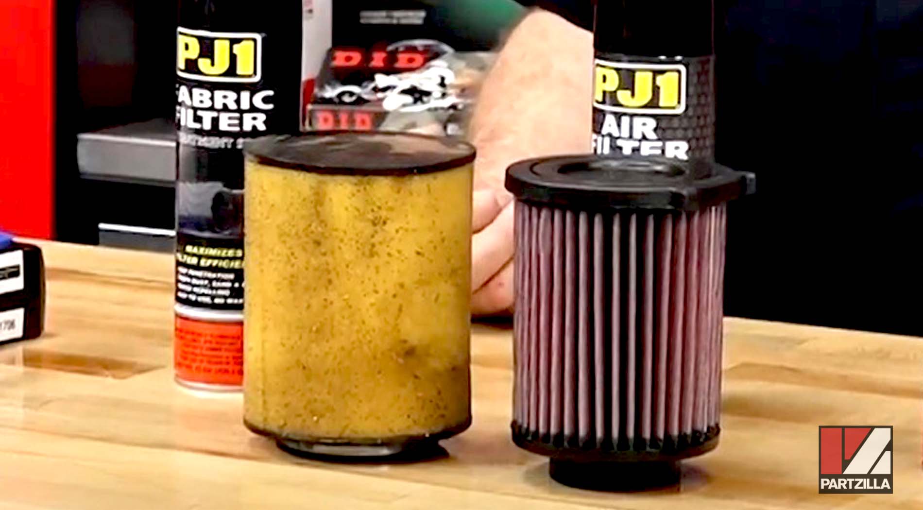 fabric and foam motorcycle air filters