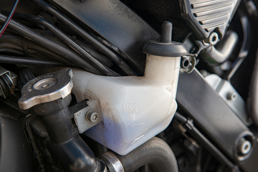 Motorcycle engine failure coolant