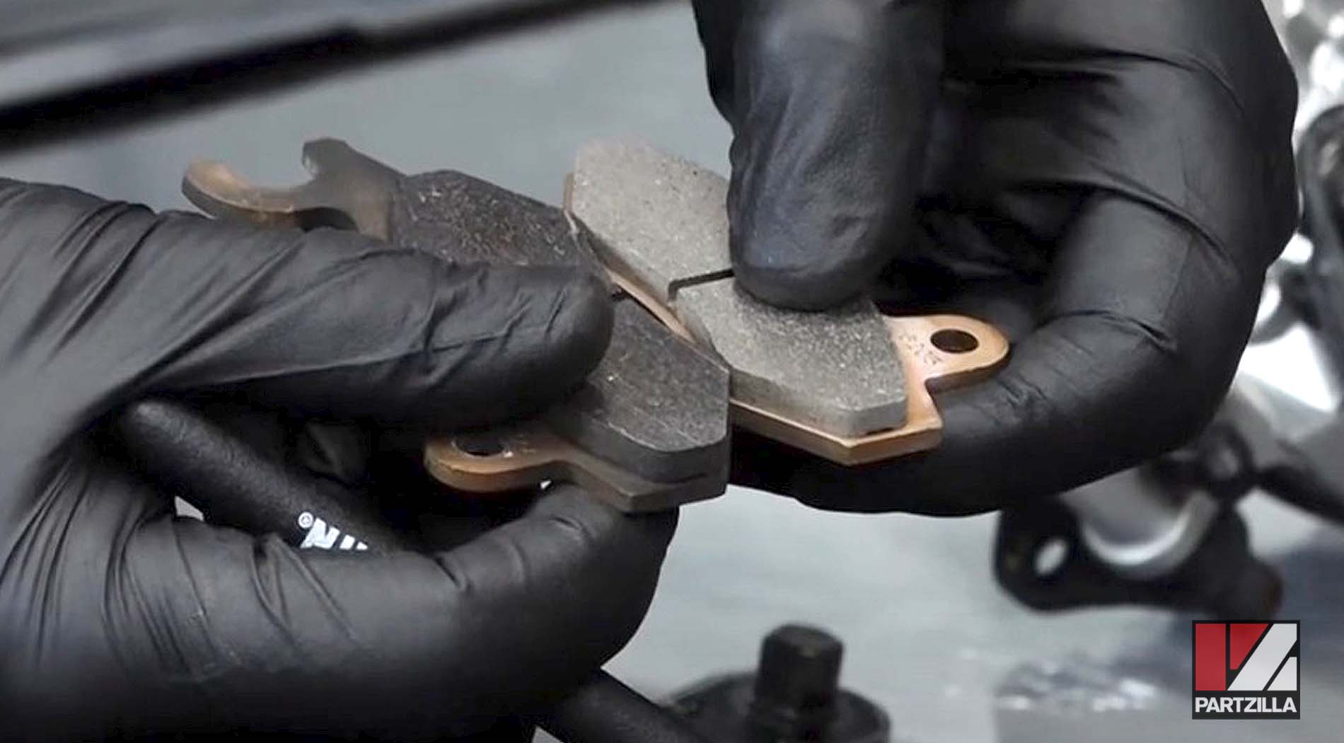Routine motorcycle maintenance brake pads