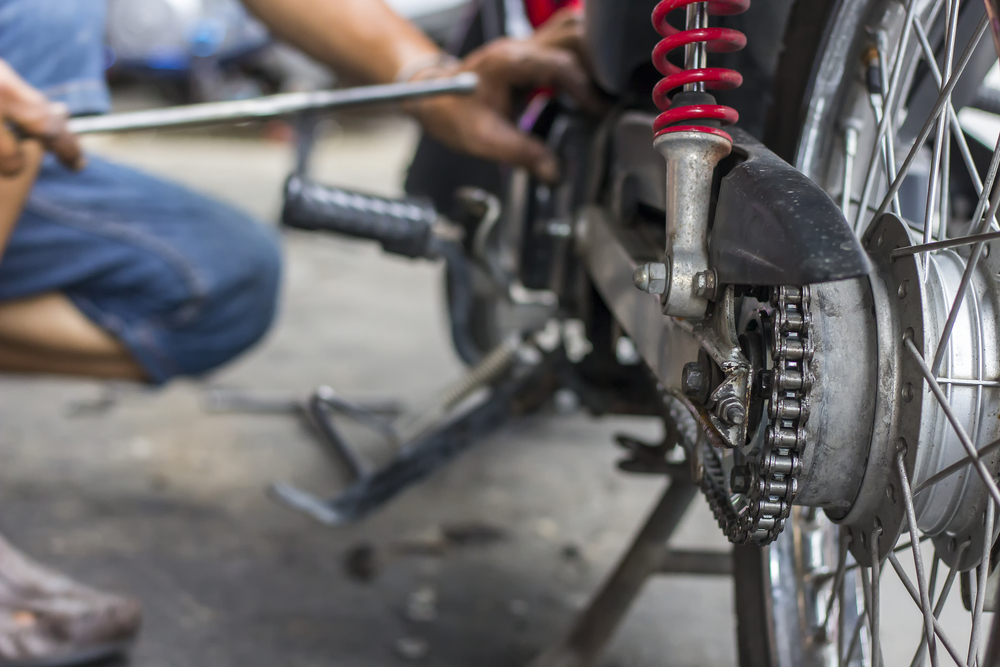Routine motorcycle maintenance drive chain