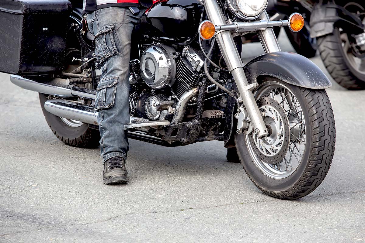 Motorcycle rider jeans