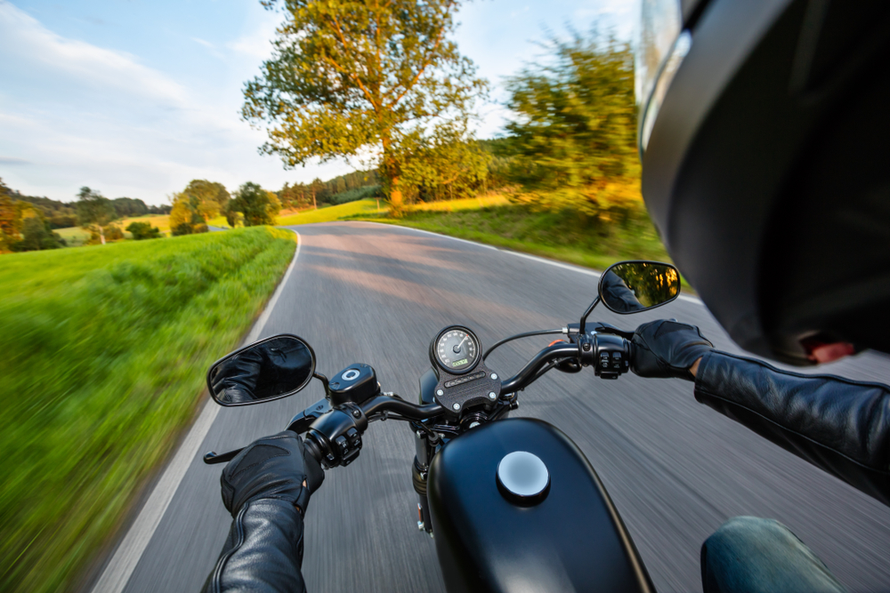 Motorcycle safety spring riding
