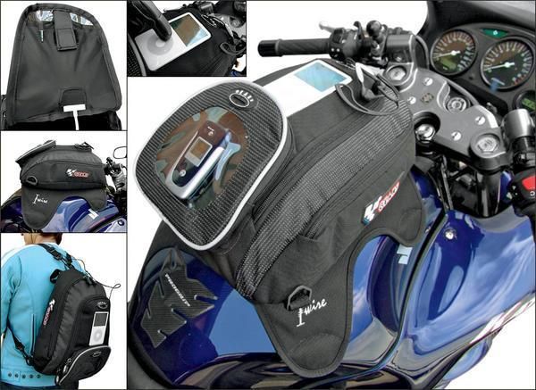 Gears blue motorcycle tank bag