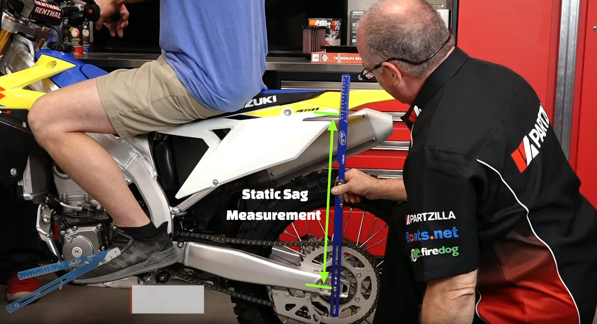 How to measure motorcycle sag