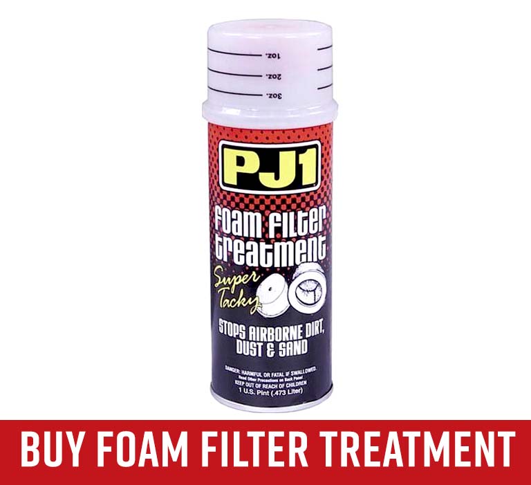 PJ1 foam filter treatment