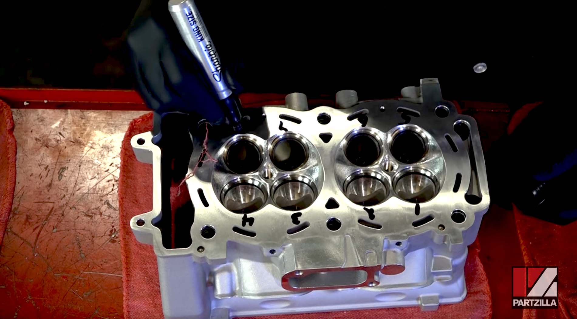 Polaris RZR 900 engine rebuild valve lapping