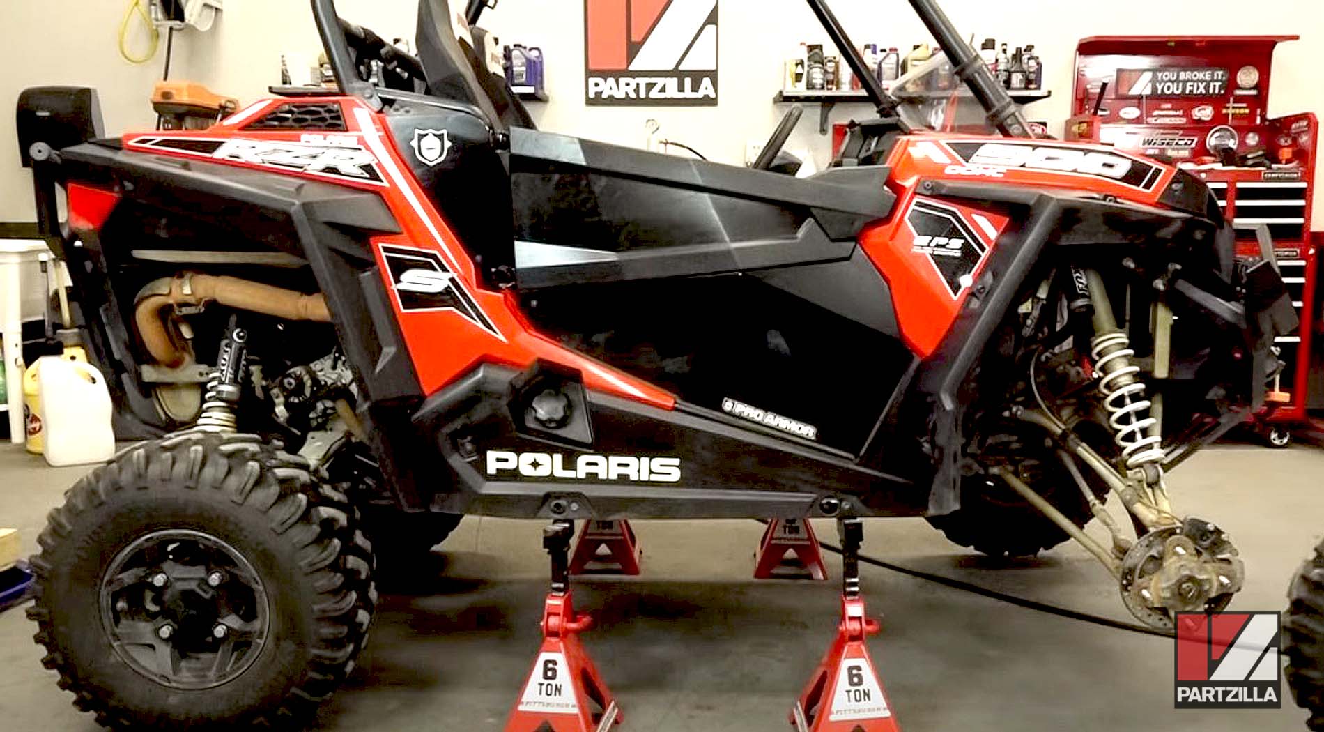 Polaris RZR 900S side-by-side prop shaft replacement