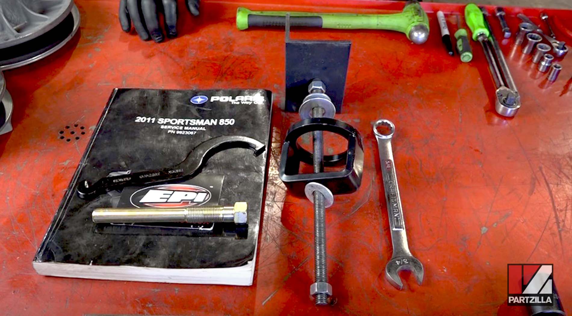 Polaris ATV Sportsman 850 clutch rebuild tools