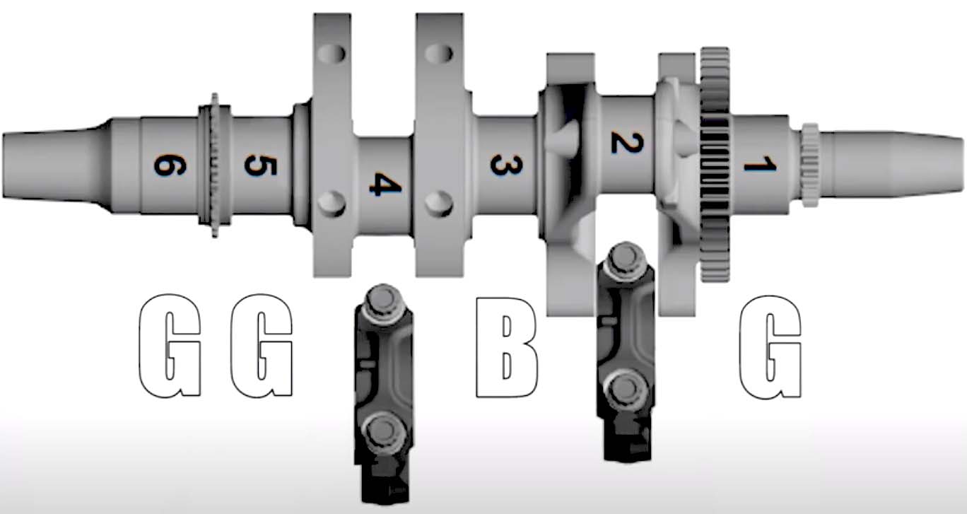 Polaris RZR 900 crankshaft bearing sizing illustration