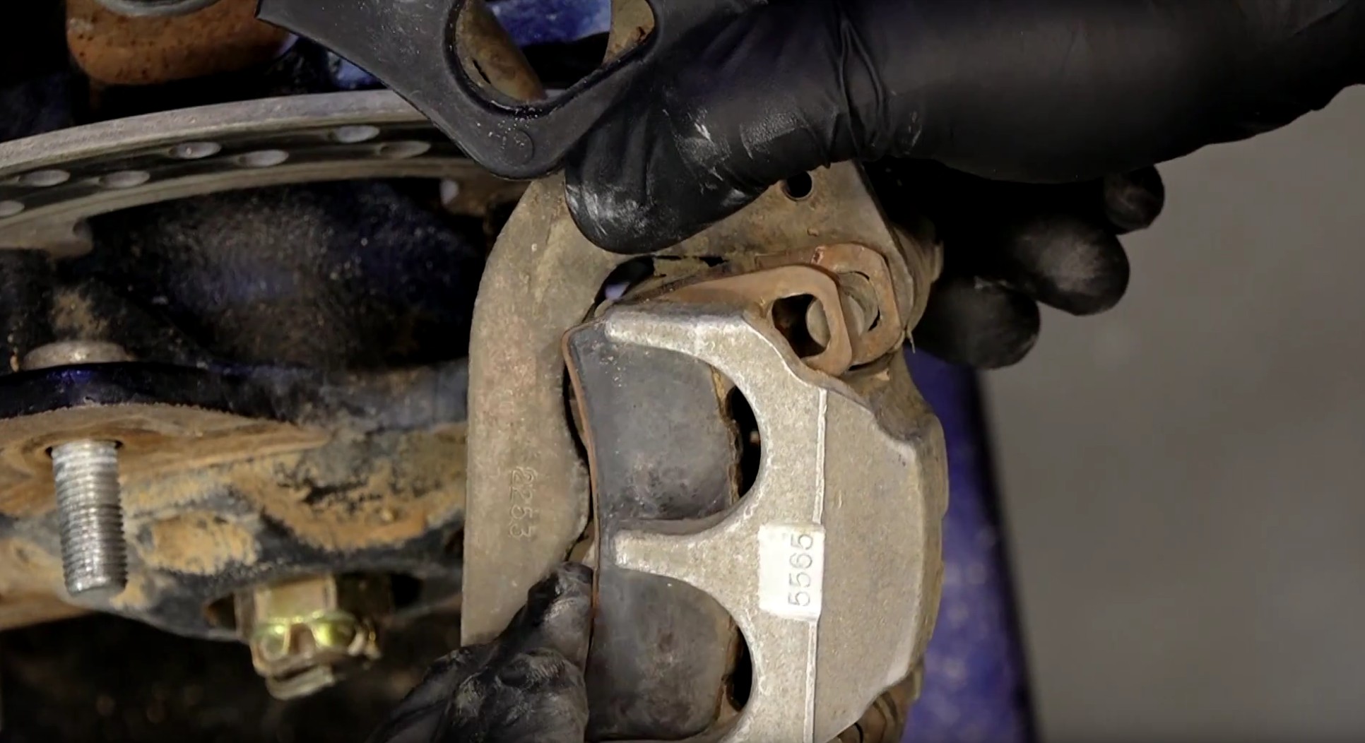 Polaris RZR front brake pads removal