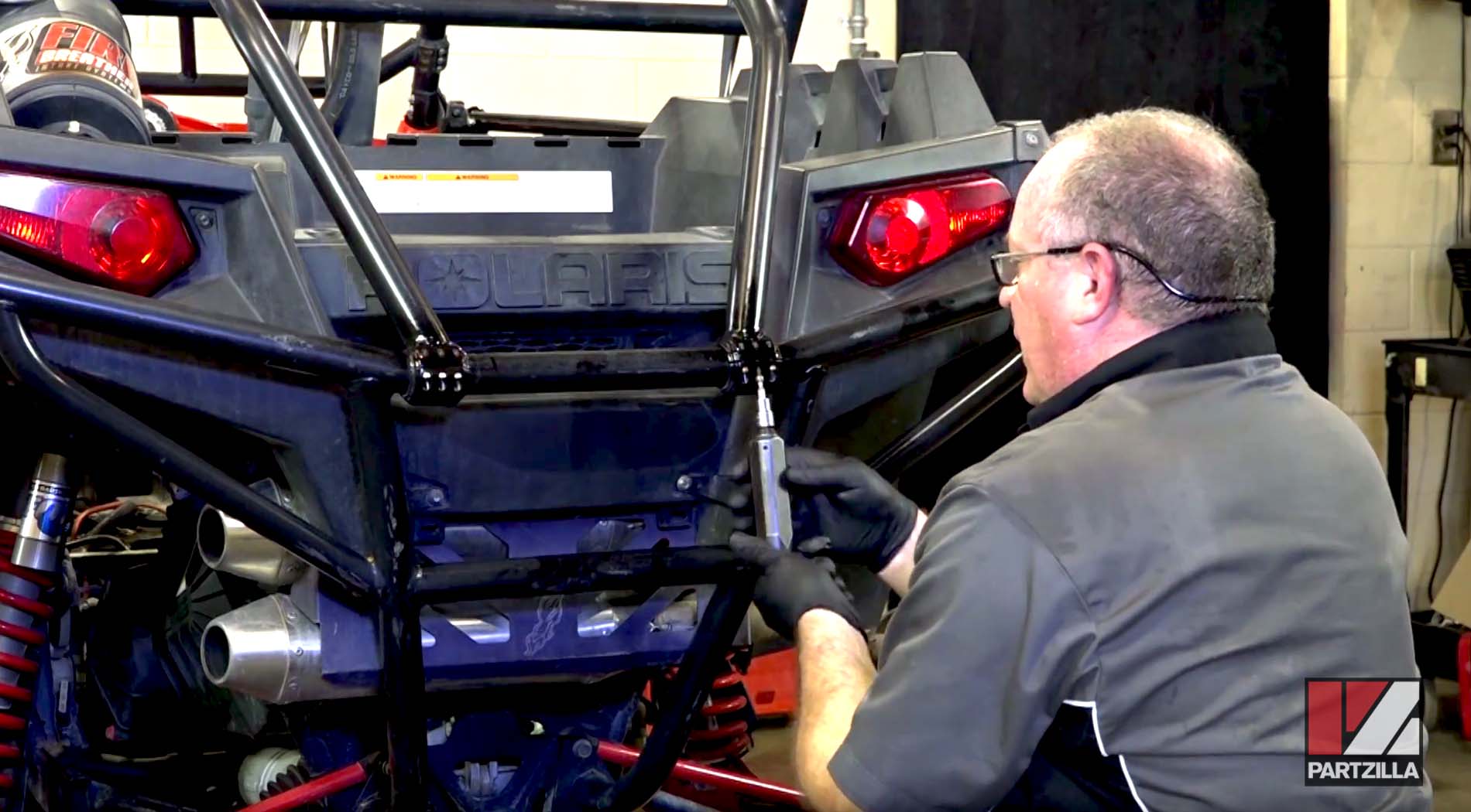 Polaris RZR 900 side-by-side roll cage removal