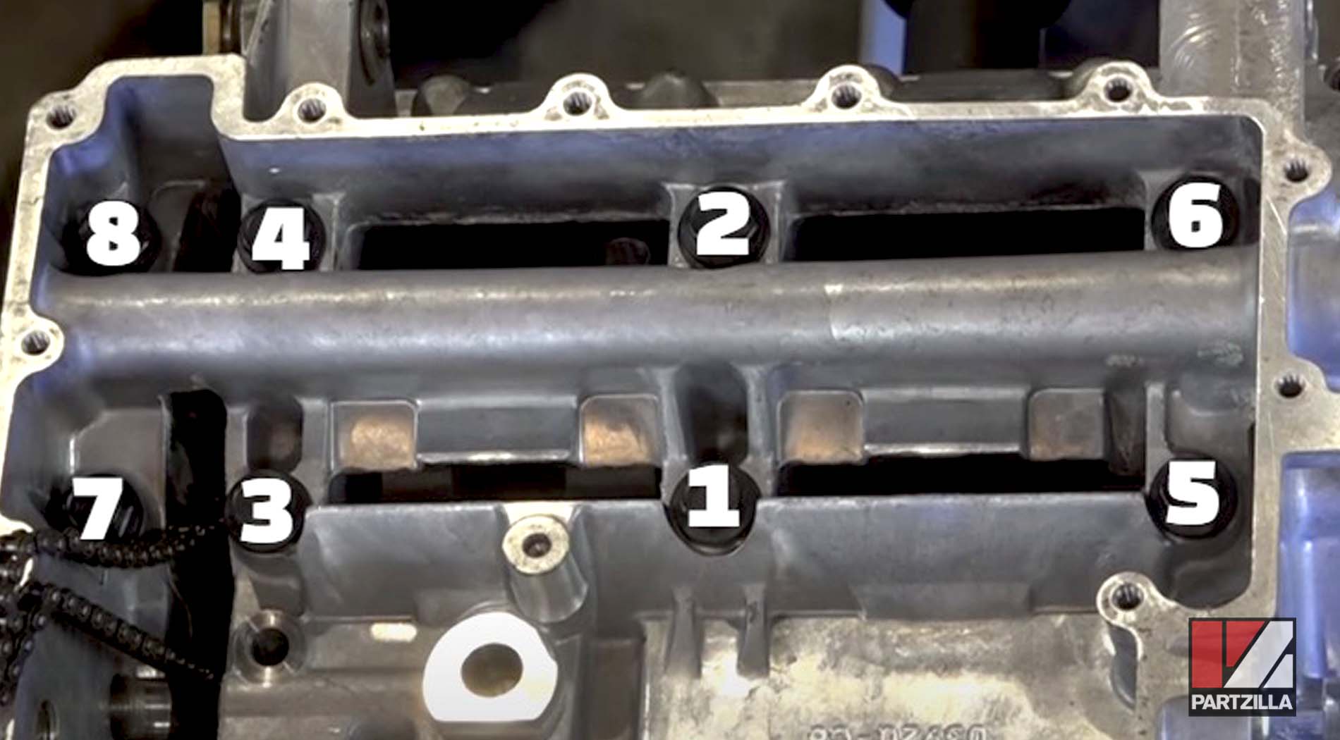 Polaris RZR 900 bottom end rebuild crankcase assembly