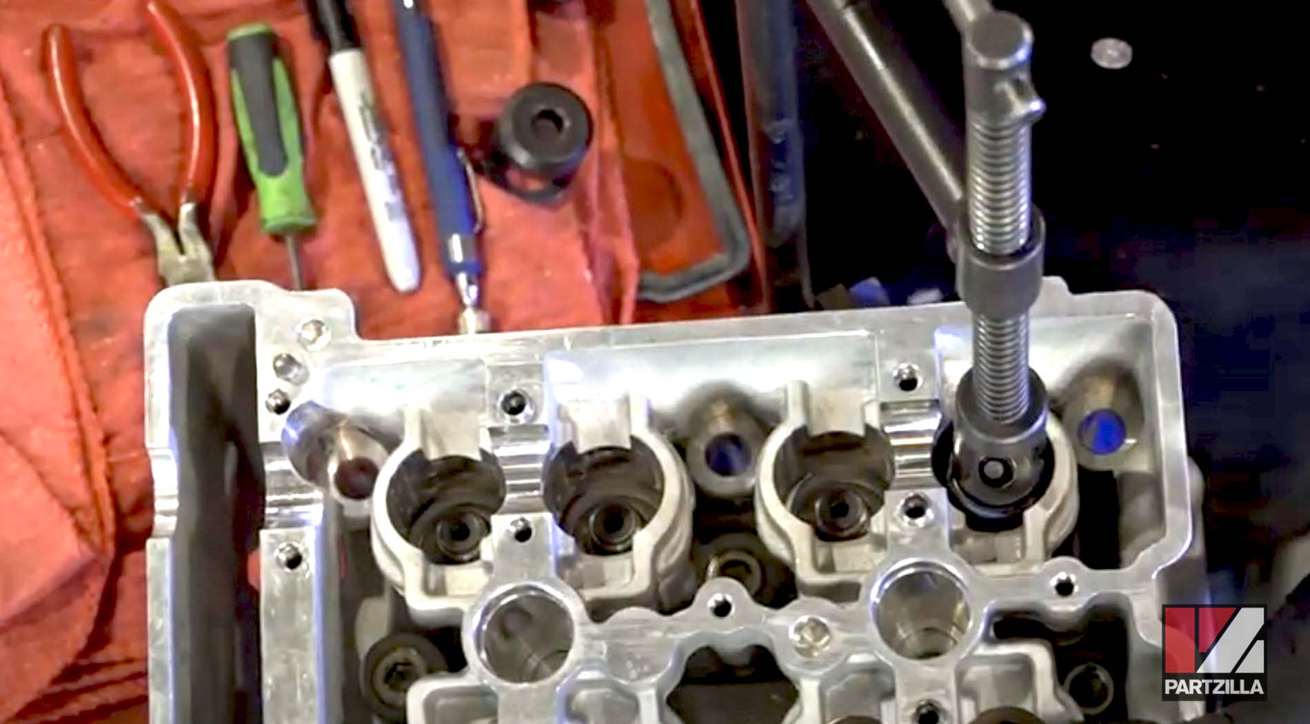 Polaris RZR side-by-side engine valve install