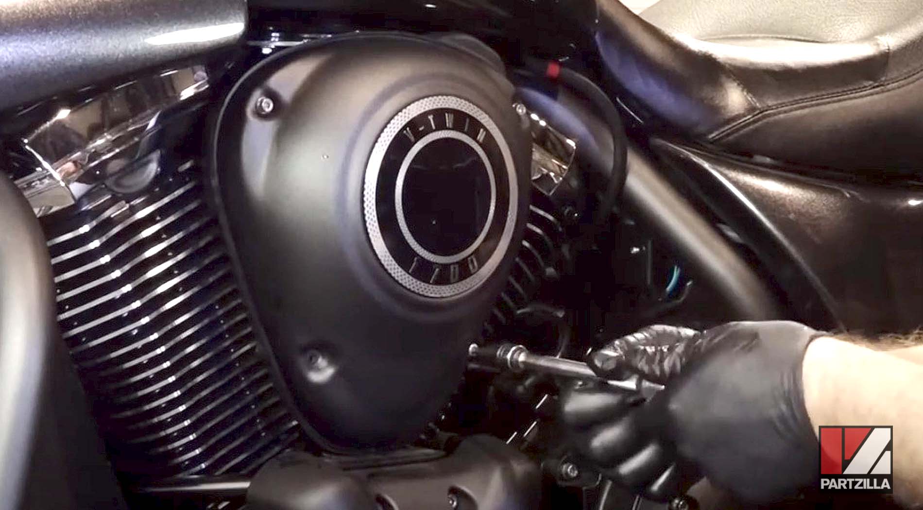 Motorcycle air filter change